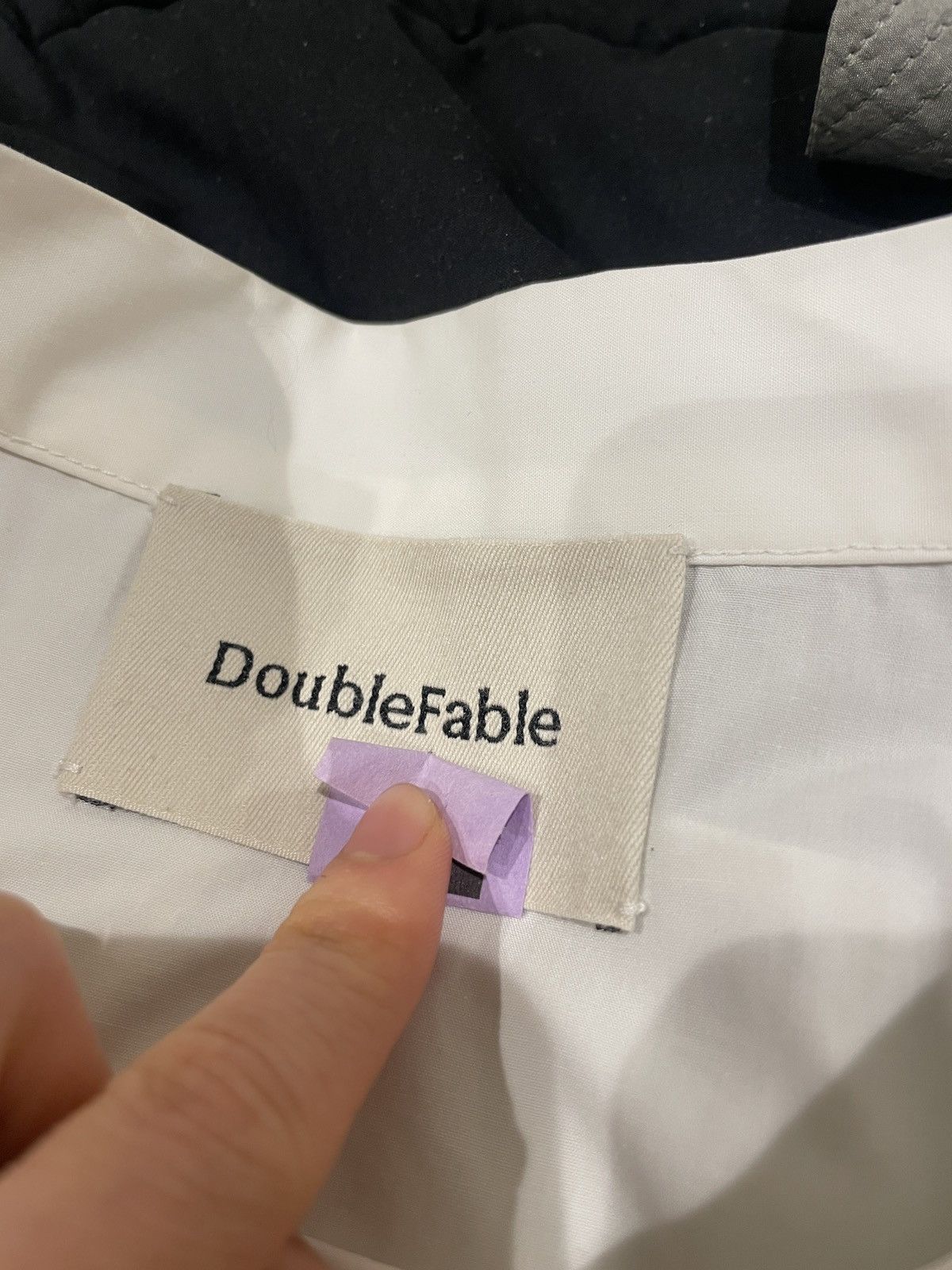 Japanese Brand double fable skirt with white sheer fabric overlayed Size 23" - 3 Thumbnail