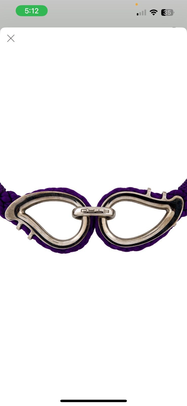 Etro ETRO purple braided & silver claw buckle waist belt Size ONE SIZE - 2 Thumbnail