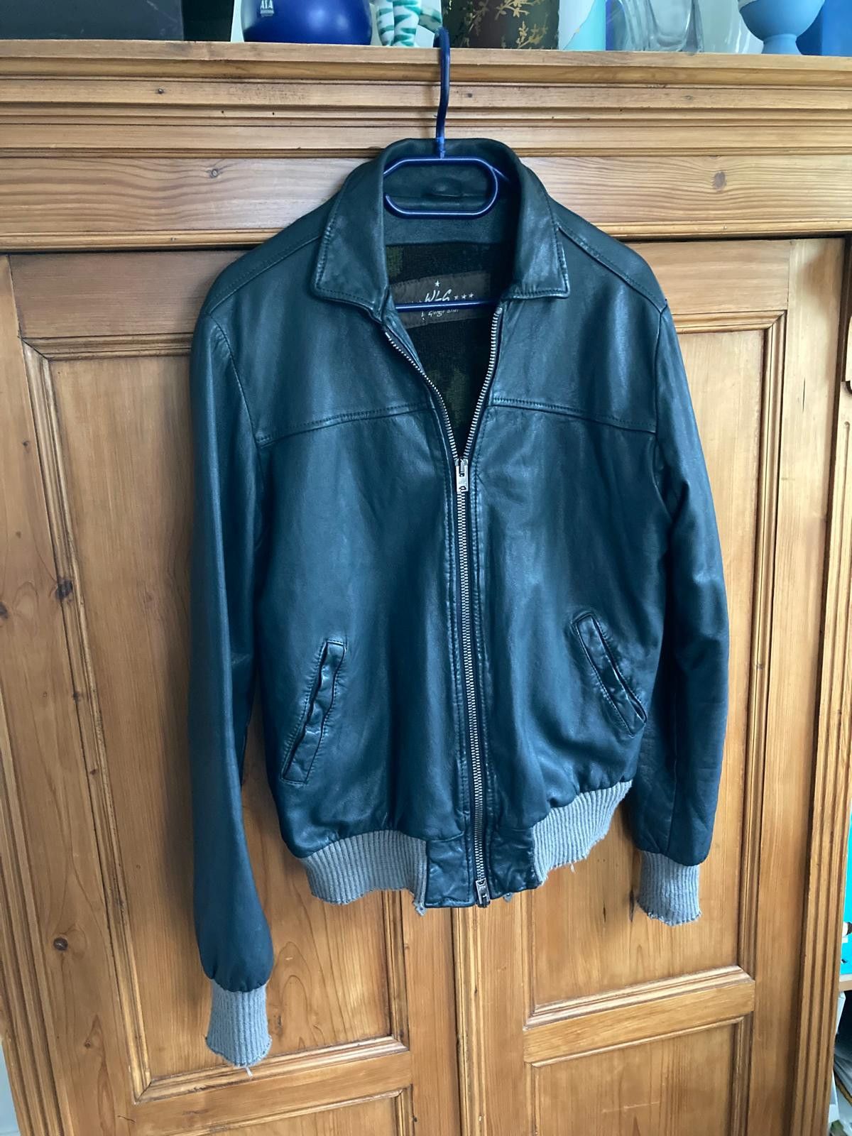 Giorgio Brato WLG by Giorgio Brato Leather Jacket Blue/Gray 50 M