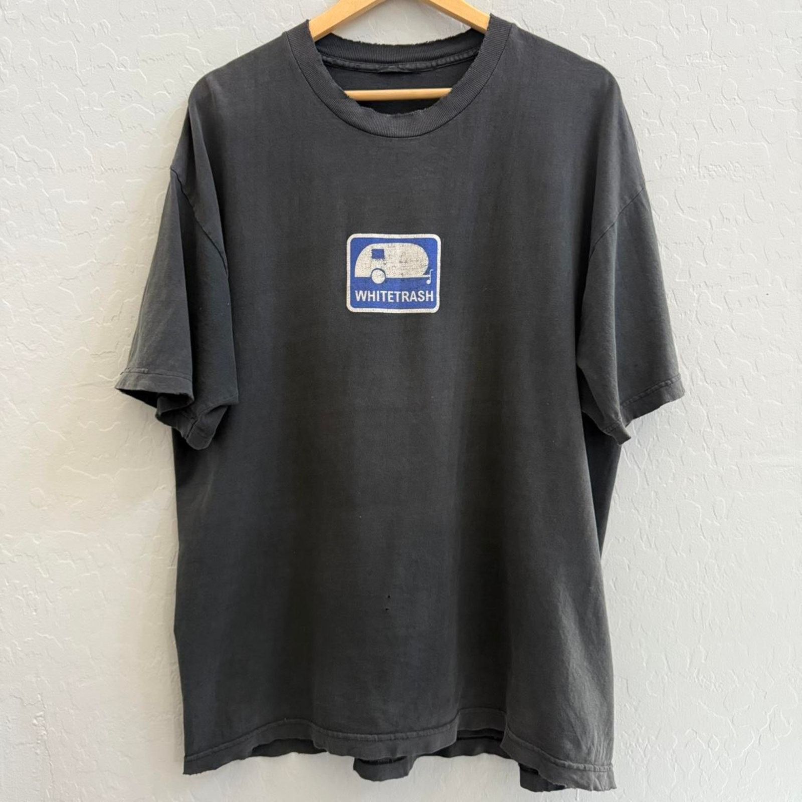 Other Vintage 90s White Trash Distressed Dog Pile Skate T-Shirt Size US XL / EU 56 / 4 - 2 Thumbnail