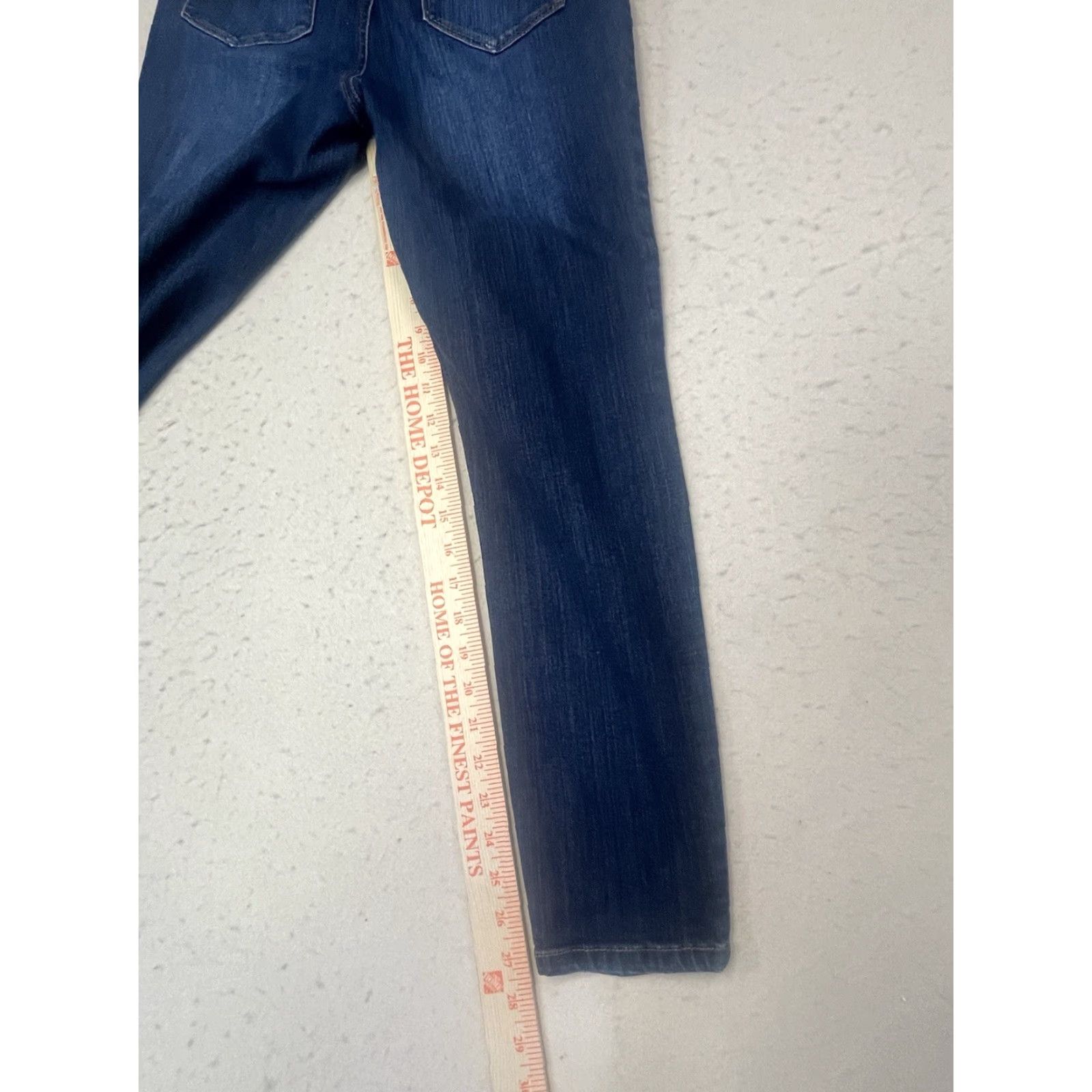 Vintage 1822 Denim Jeans Skinny Blue Dark Wash 8 Regular 26in Cotton Blend Button Zip Pockets Logo Women Style Size 30" / US 8 / IT 44 - 5 Thumbnail