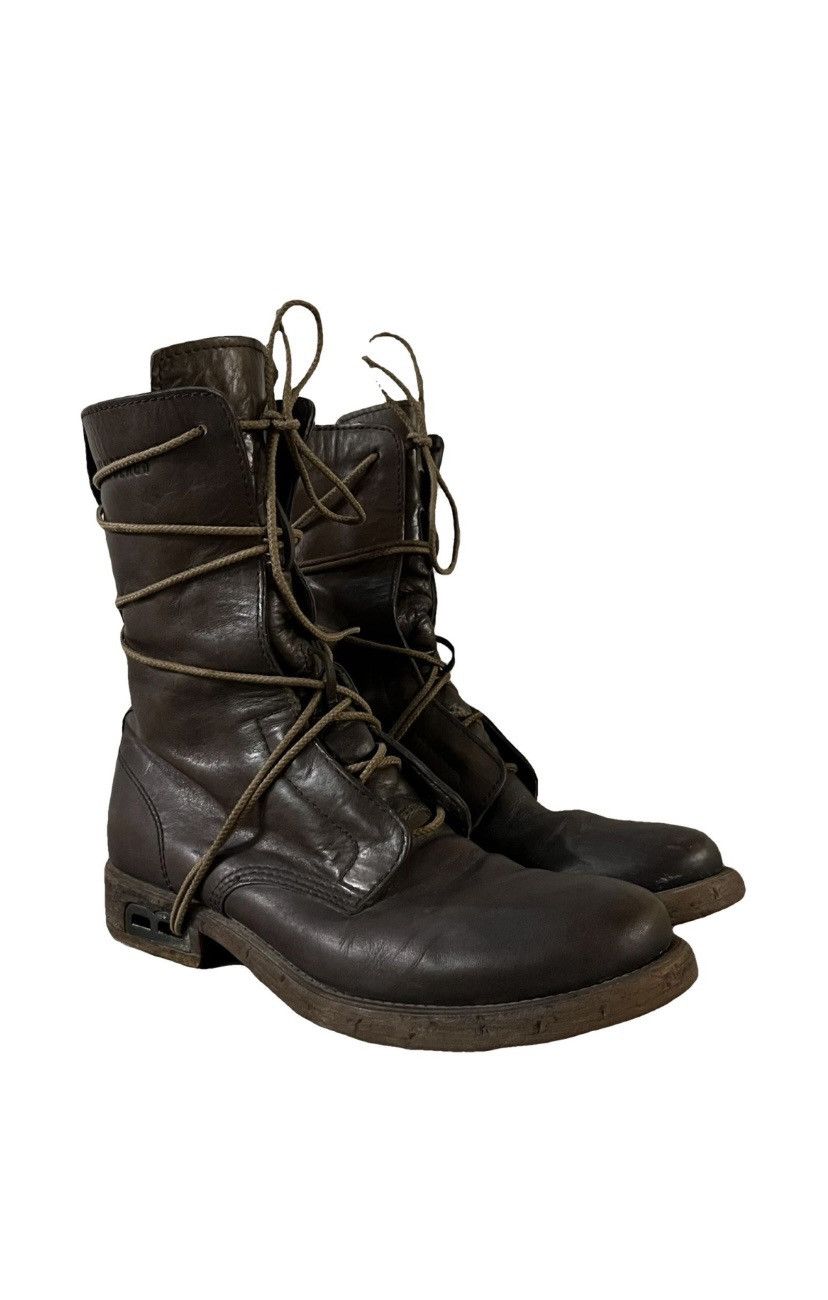 Dirk Bikkembergs Dirk Bikkimbergs B-laced Brown leather combat boots Size US 6 / EU 39 - 3 Thumbnail