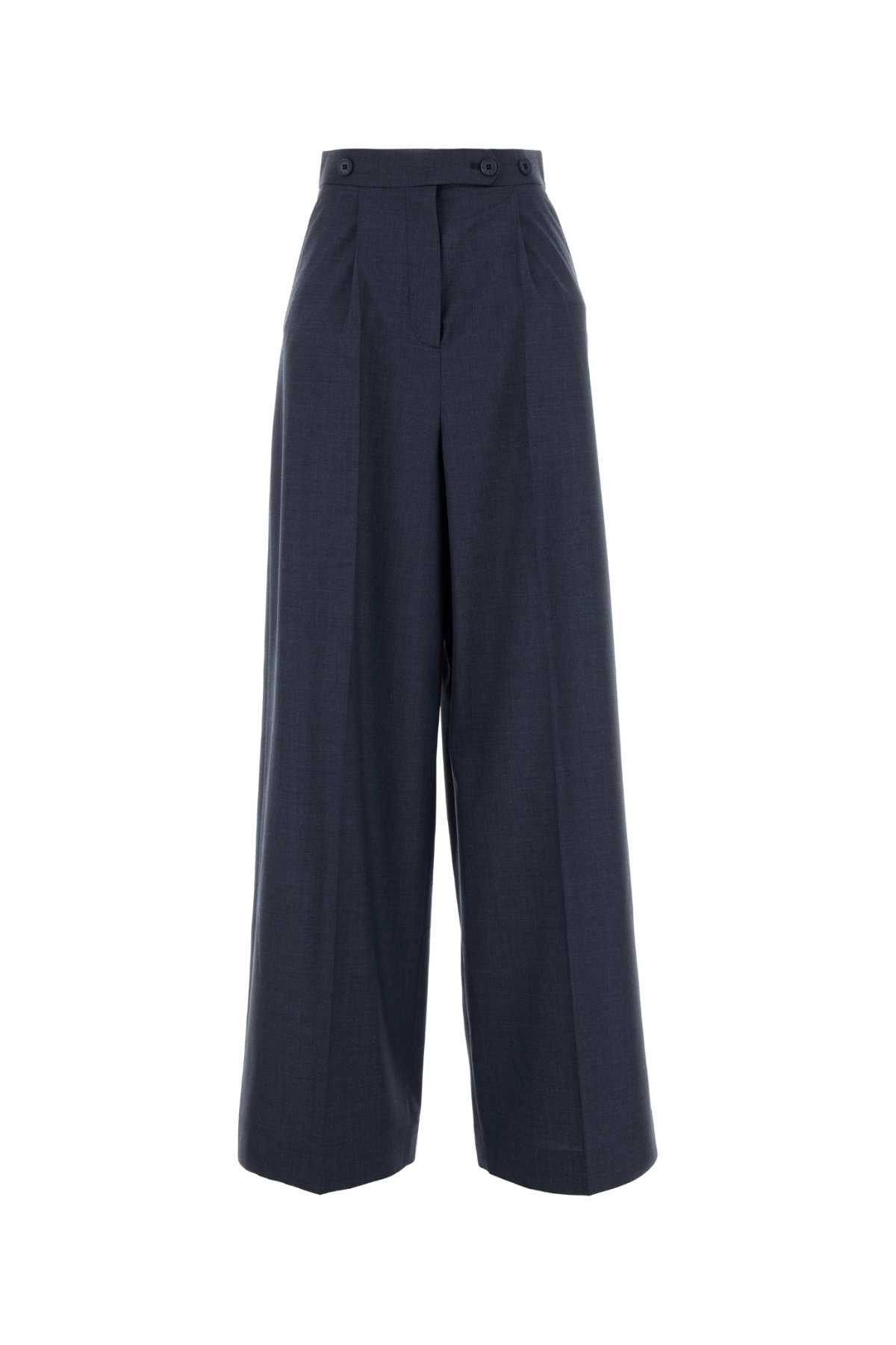 Givenchy Blue Wool Palazzo Pant Size 27" / US 4 / IT 40 - 1 Thumbnail