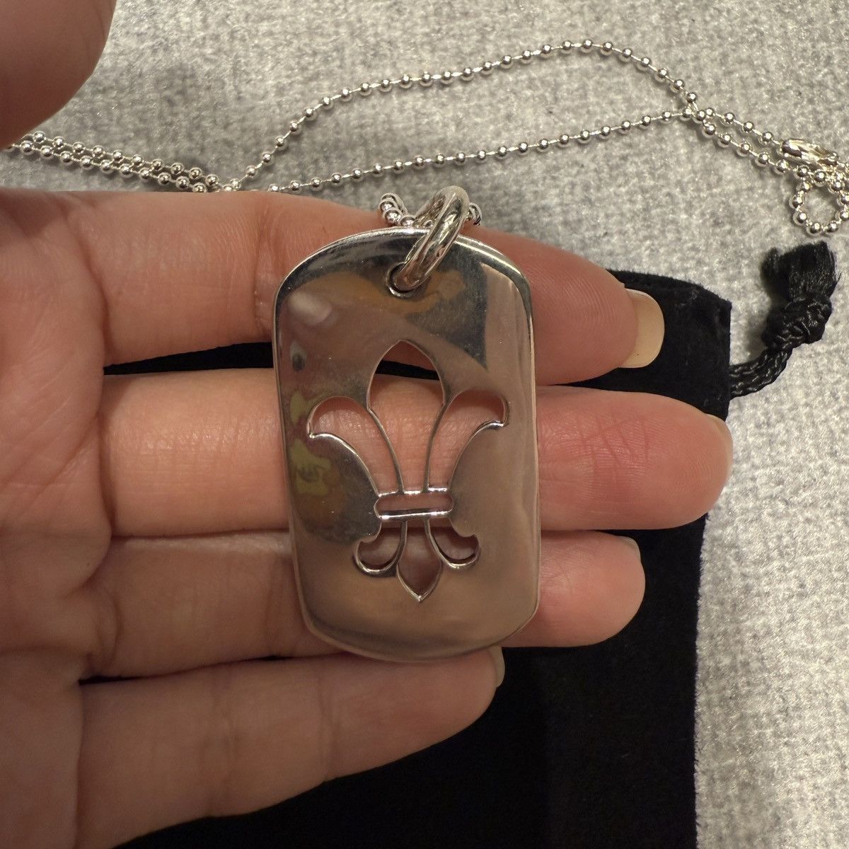 Chrome Hearts Chrome Hearts Fleur Dog Tag Necklace Size ONE SIZE - 5 Thumbnail