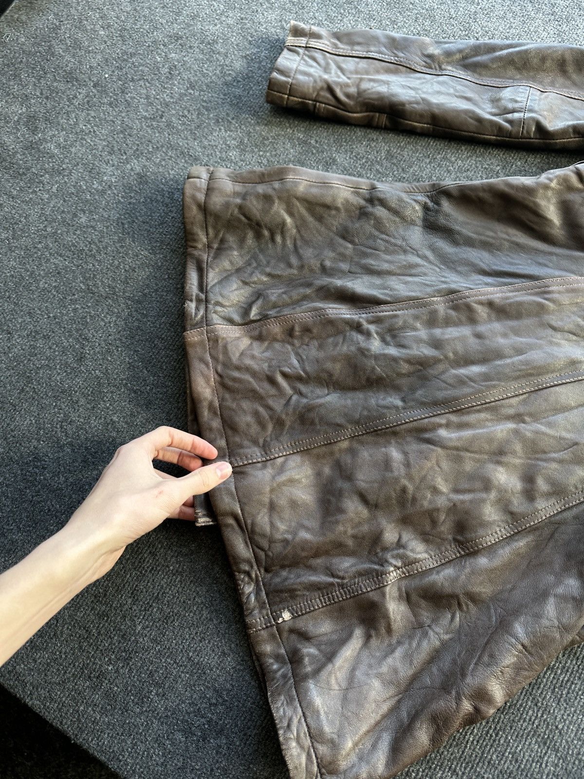 Other LEATHER TRENCH COAT 🚨 DARK BROWN LUXURY WOMEN SIZE S BUTTON Size S / US 4 / IT 40 - 13 Thumbnail