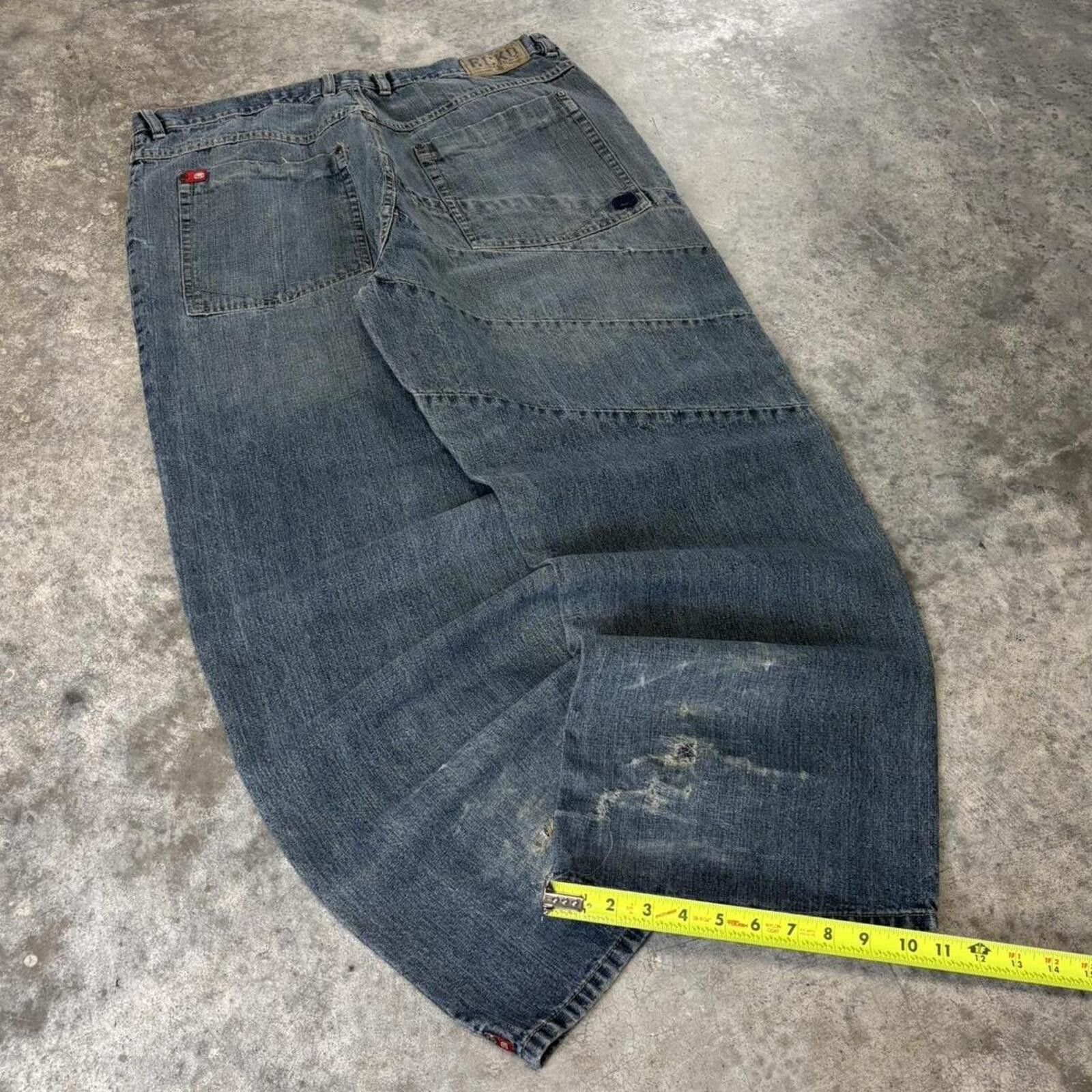 Ecko Unltd. Ecko Unltd Y2K Wide Leg Baggy Gothic Alternative Jeans Size US 38 / EU 54 - 2 Thumbnail