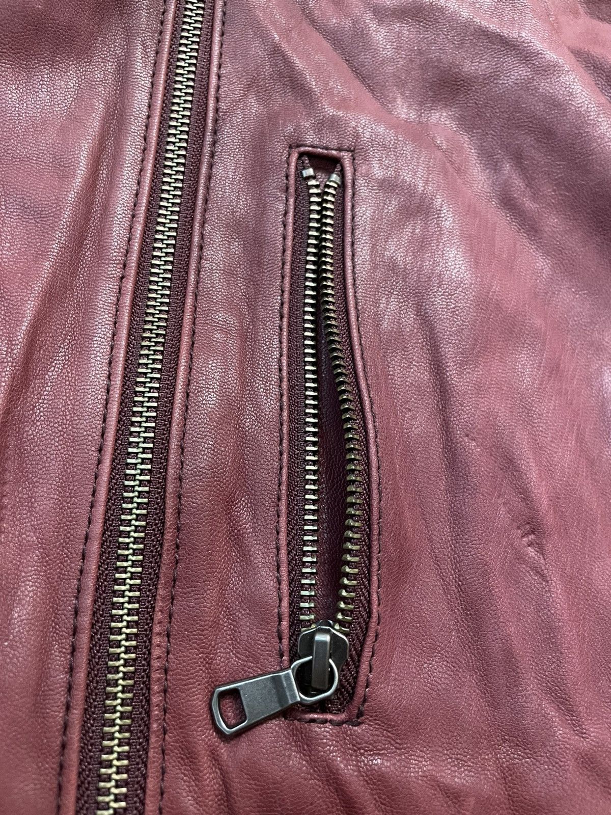 Tete Homme Tete Homme Japan Minimal Biker Leather Jacket (Goat Skin) Size US M / EU 48-50 / 2 - 11 Thumbnail