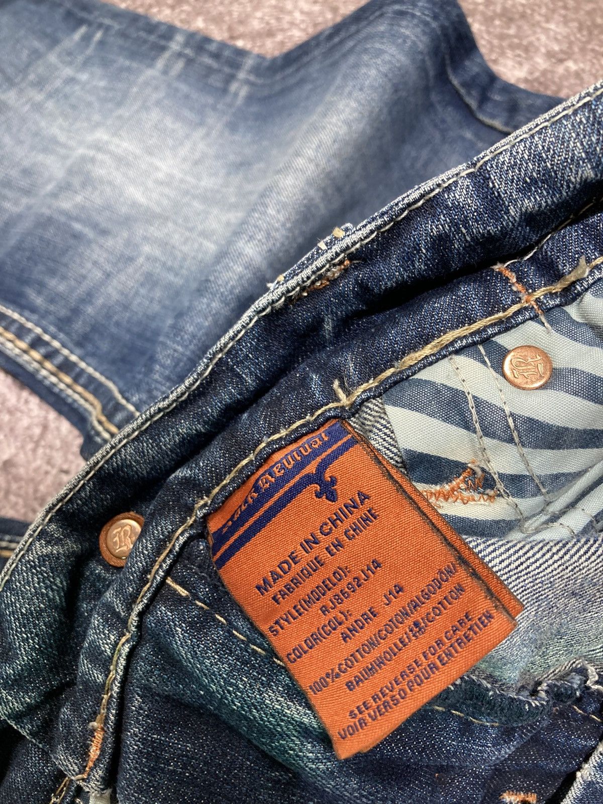 Rock Revival Vintage Rock Revival Andre Straight Y2K Denim Jeans Size US 33 - 14 Thumbnail