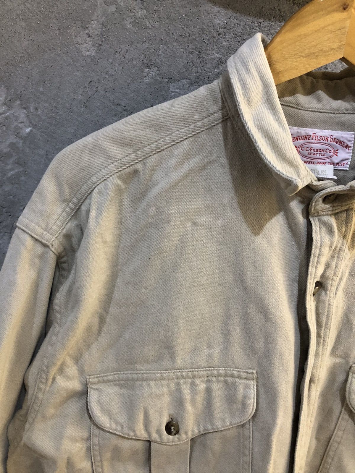 Filson Vintage Filson Heavy Cotton Distressed L/S Shirt Size US L / EU 52-54 / 3 - 16 Thumbnail