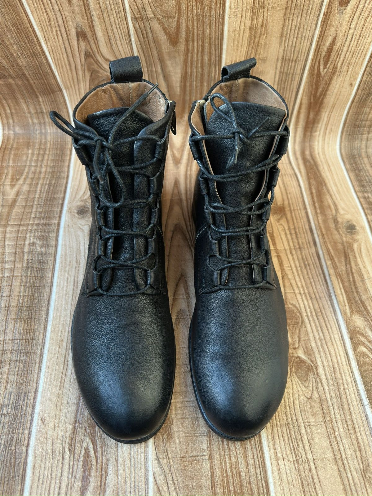 A.S.98 AS 98 Air Step Black Leather Side Zip Boots like Rick Owens Size US 11 / EU 44 - 2 Thumbnail
