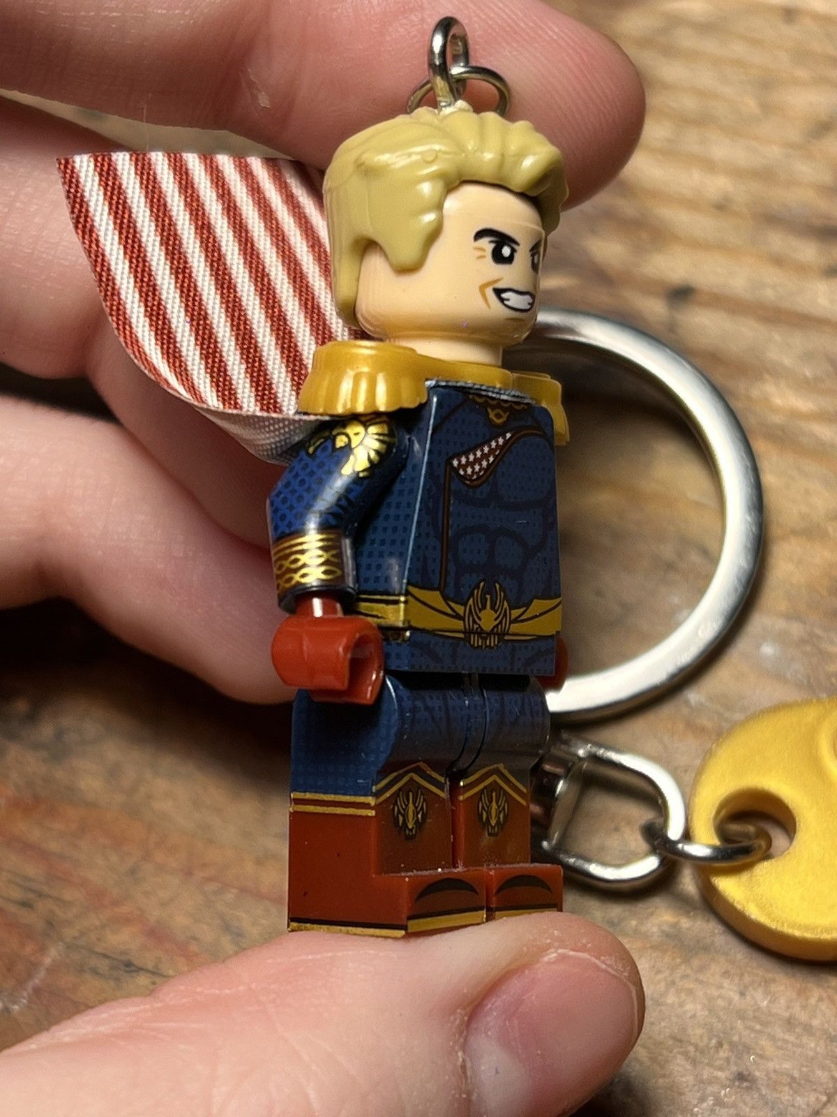 Anime Homelander the boys minifigure keychain keyring Size ONE SIZE - 4 Thumbnail