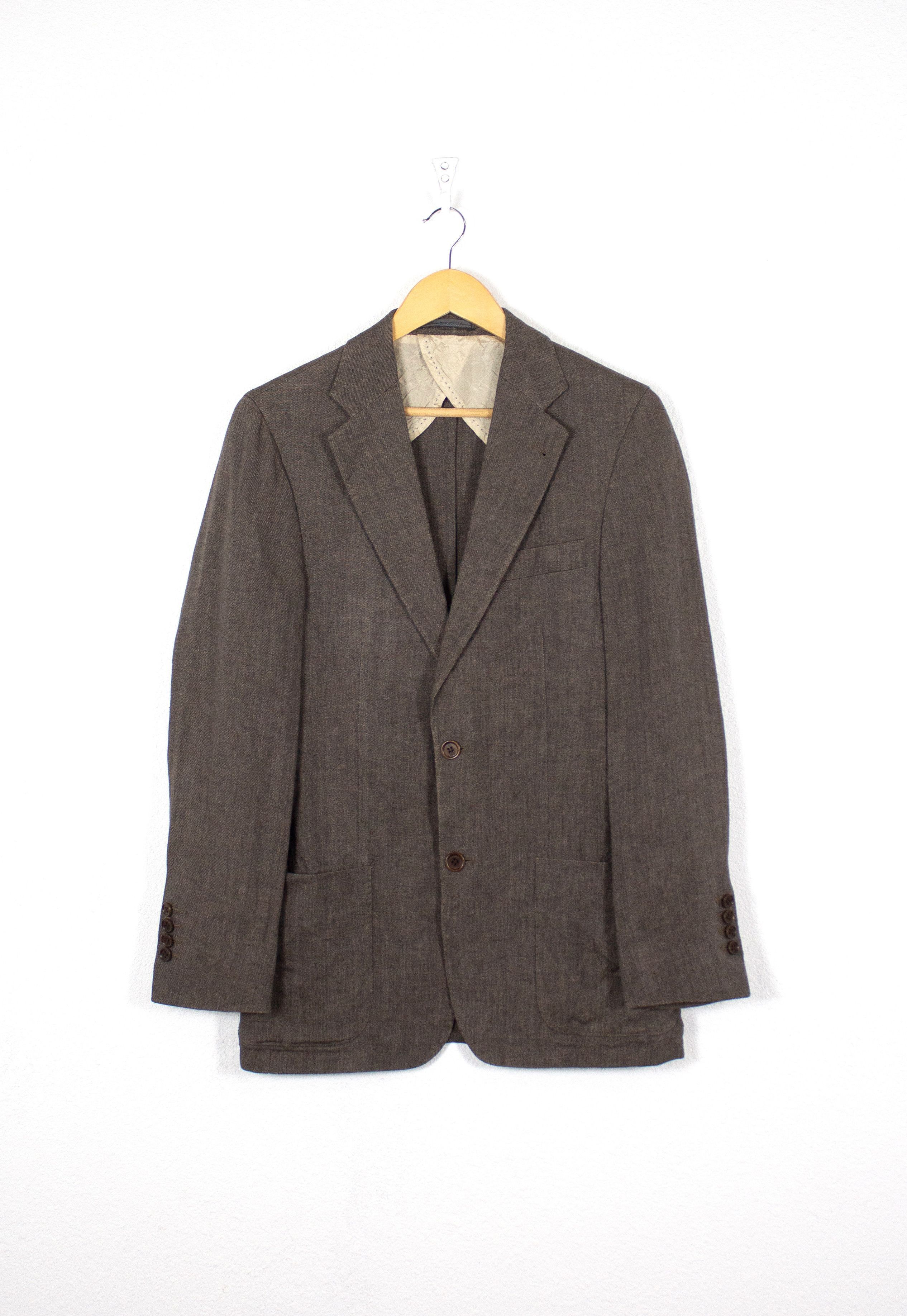 120% Lino Sartoria Sportivo Linen Blazer Jacket 44 Size US S / EU 44-46 / 1 - 1 Thumbnail