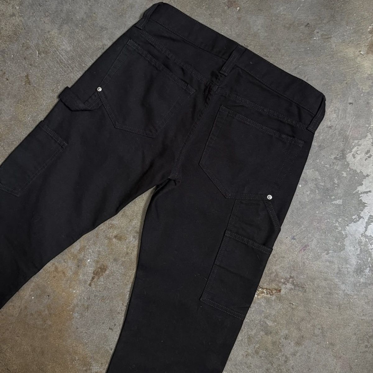Helmut Lang HELMUT LANG NWT BLACK SLIM STRAIGHT DOUBLE KNEE DENIM - S Size 25" / US 0 / IT 36 - 7 Thumbnail