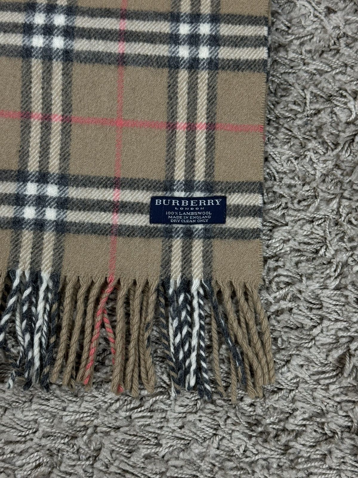 Burberry × Vintage Vintage wool scarf Burberry’s 90s original luxury item Size ONE SIZE - 2 Thumbnail