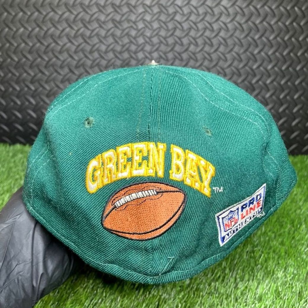 Sports Specialties VINTAGE Green Bay Packers Hat NFL Men's One Size 6 7/8 Green Yellow Fitted Sports Specialties Size ONE SIZE - 3 Thumbnail