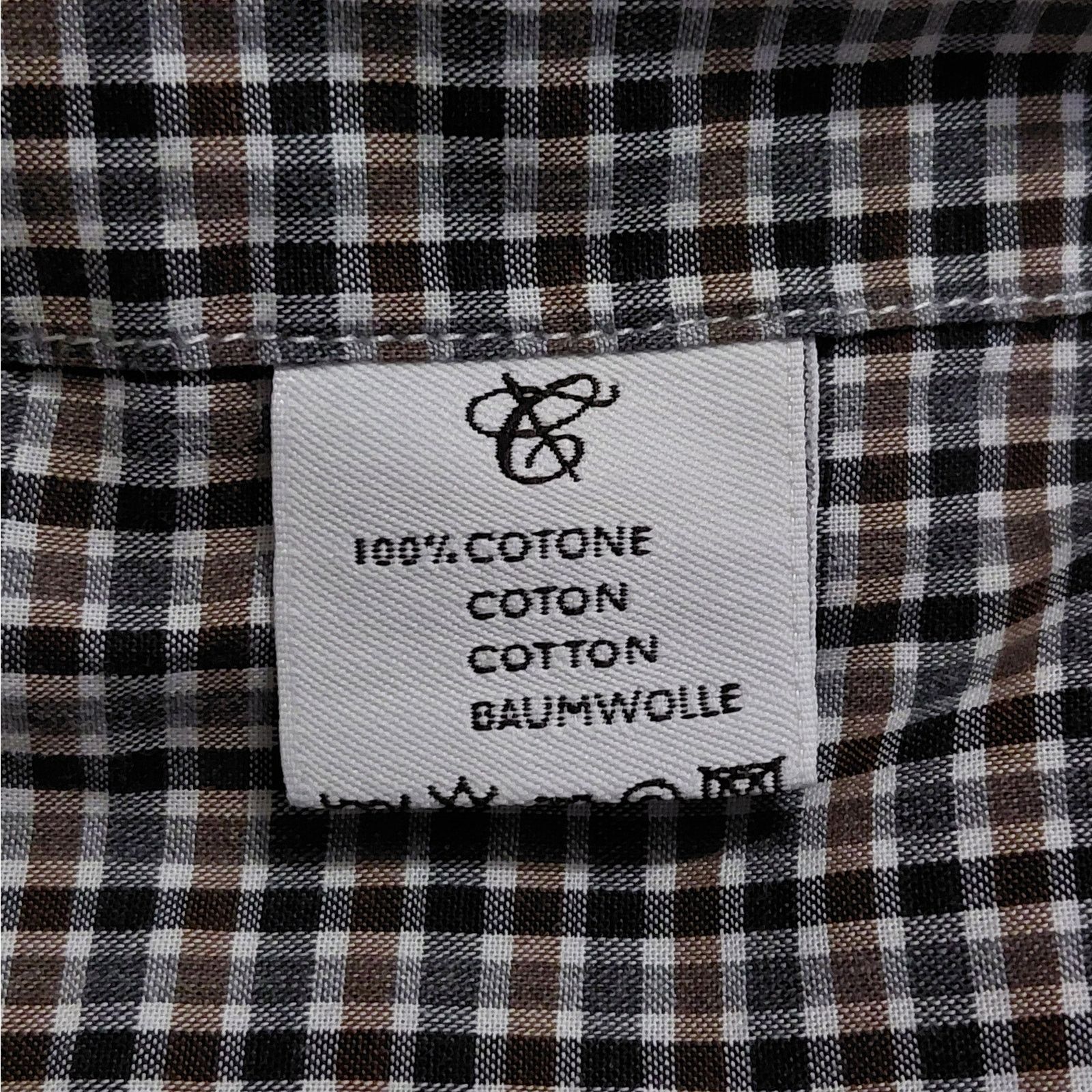 Canali Canali Mens Shirt XXL Check Print Button Front Long Sleeve Size US XXL / EU 58 / 5 - 8 Thumbnail