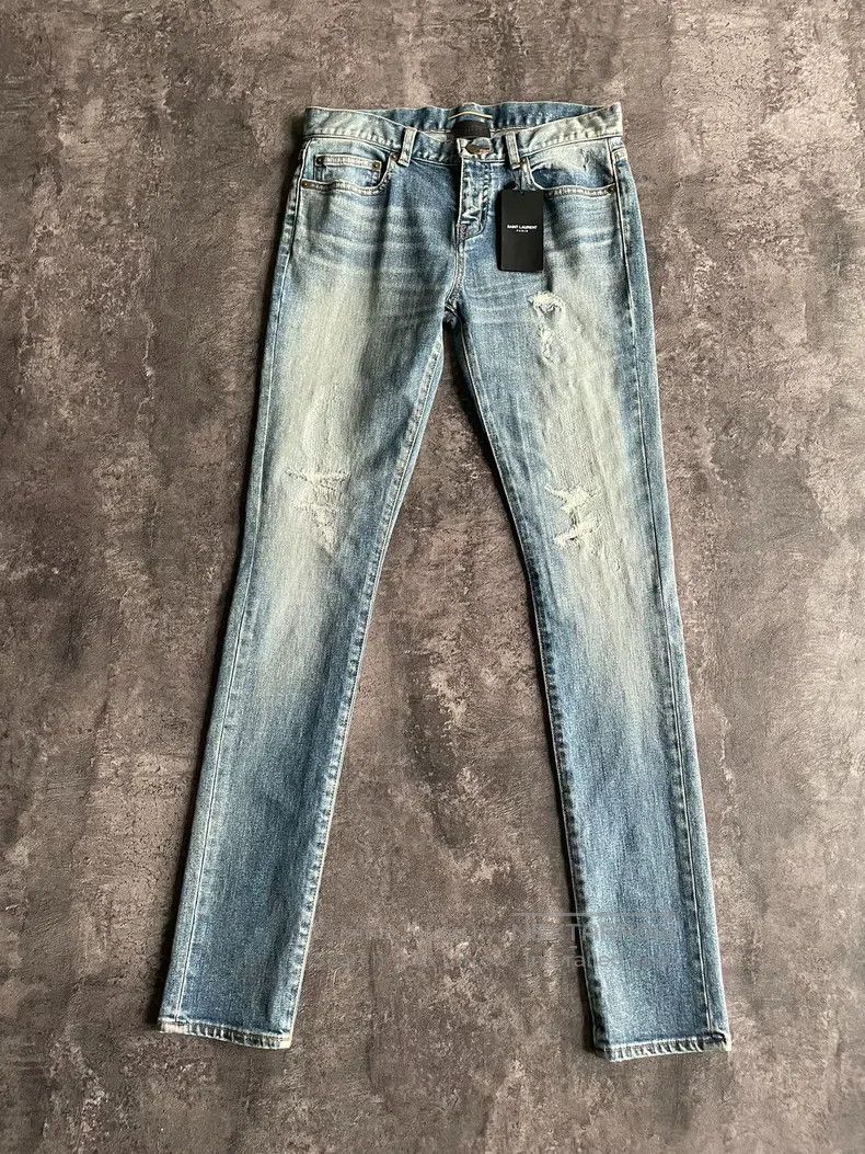 Saint Laurent Paris Saint Laurent Paris Patch Denim Pants Size US 27 - 1 Thumbnail