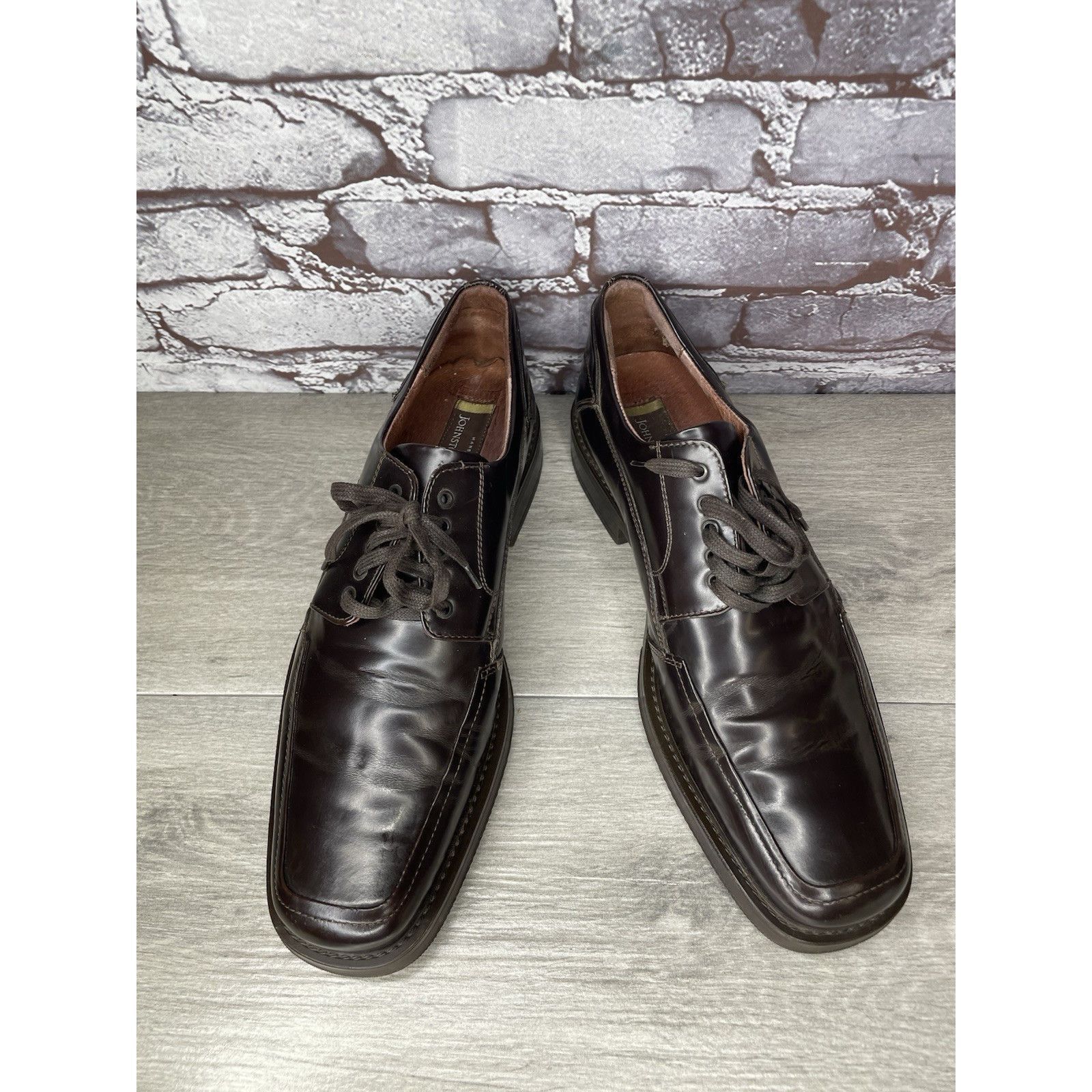 Johnston & Murphy Johnston & Murphy Handcrafted Italy Brown Square Oxfords Sho Size US 9.5 / EU 42-43 - 15 Thumbnail