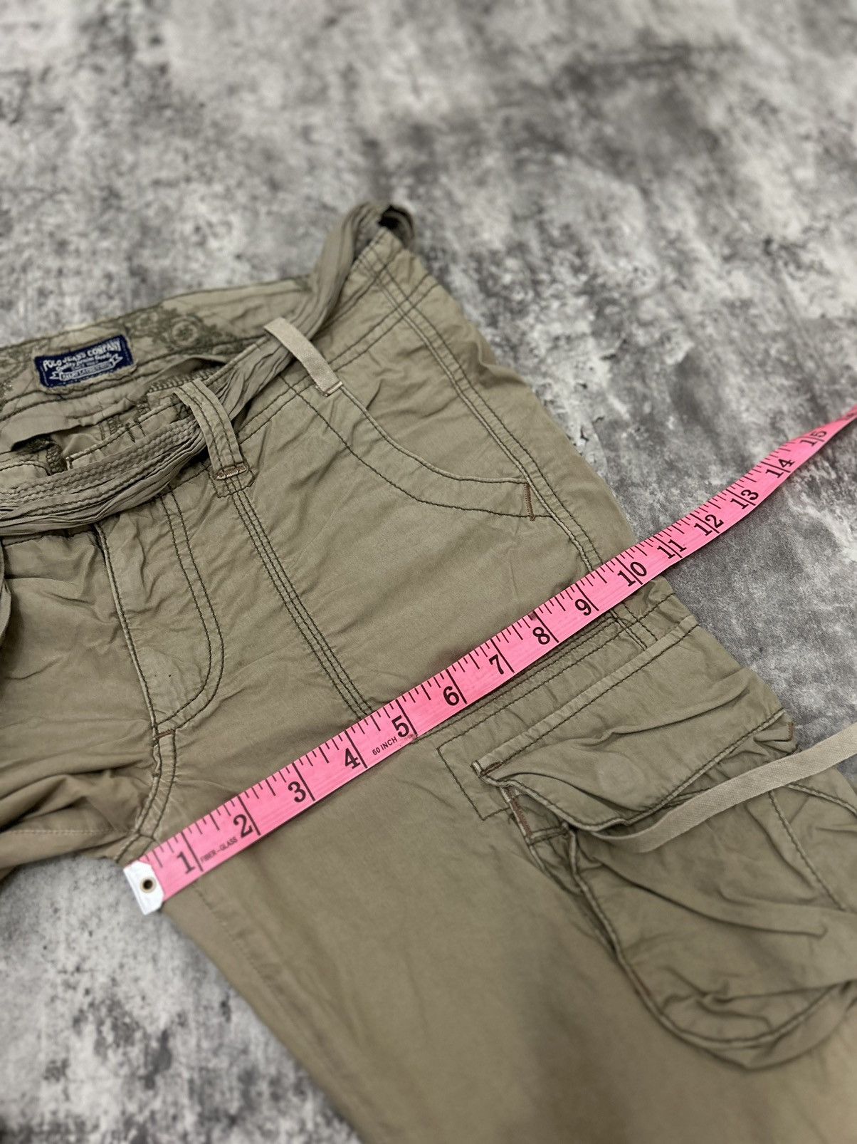 If Six Was Nine × Polo Ralph Lauren × Vintage Vintage Polo Jeans Company Sun Faded Cargo Pants With Belt Size US 32 / EU 48 - 13 Thumbnail