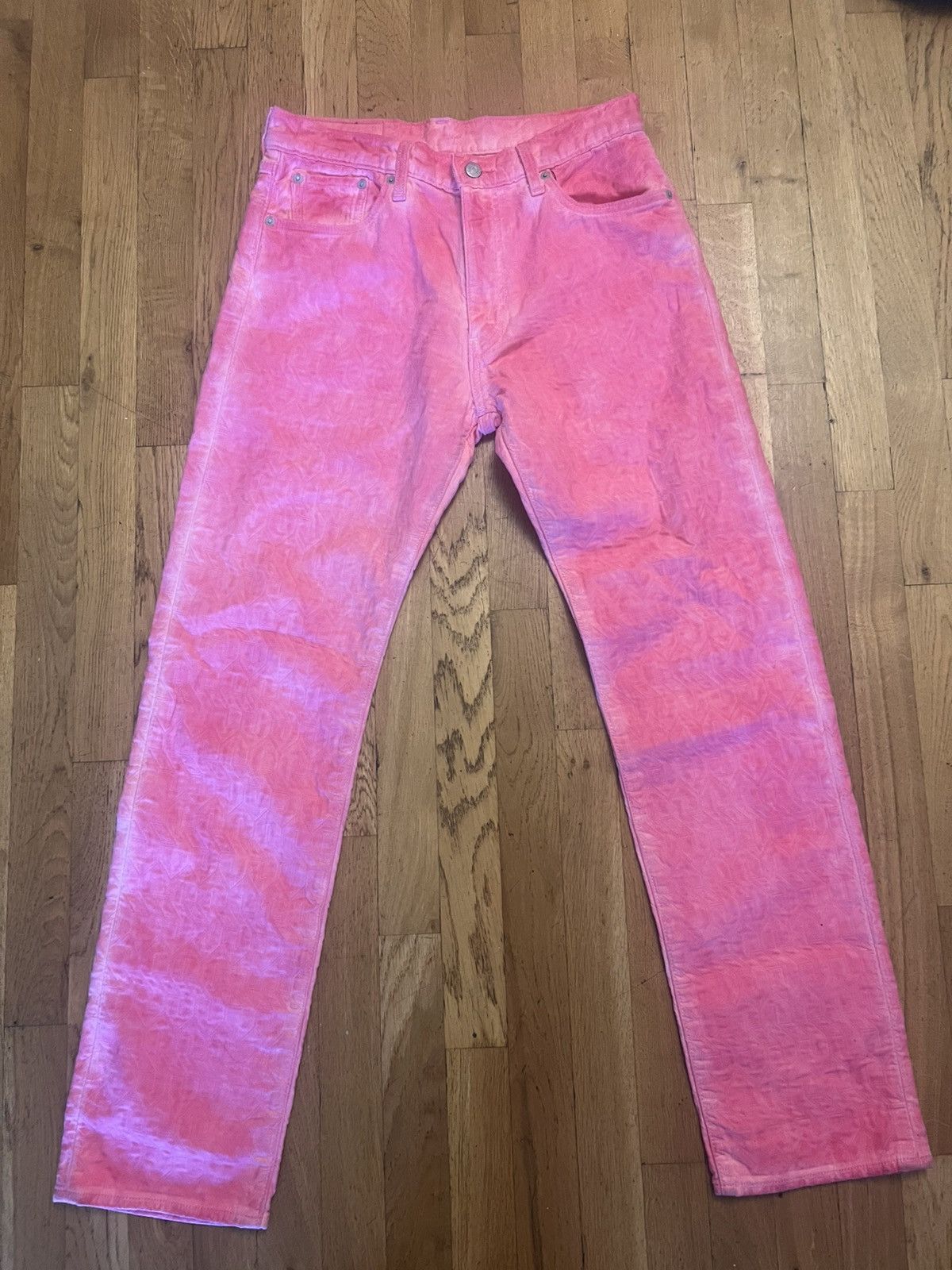 Levi's × Stussy Levi’s stussy jacquard jeans pink 30x30 Size US 30 / EU 46 - 1 Thumbnail