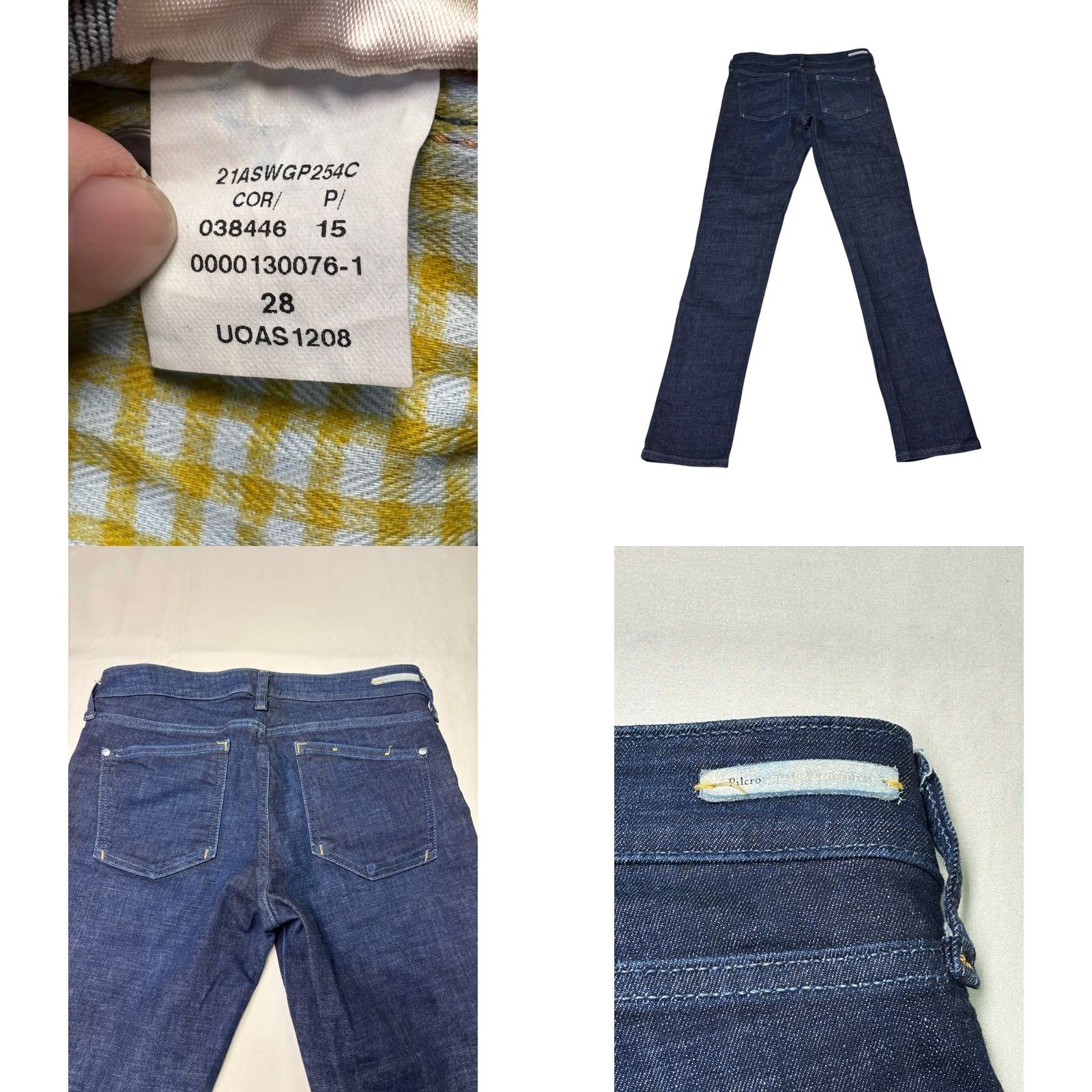 Vintage Pilcro and the Letterpress Stet Slim Jeans Dark Wash Denim Size 28x32 Womens Slim Stretch 5-Pocket Pocket Zip Button Blue Medieval? Size 28" / US 6 / IT 42 - 8 Thumbnail