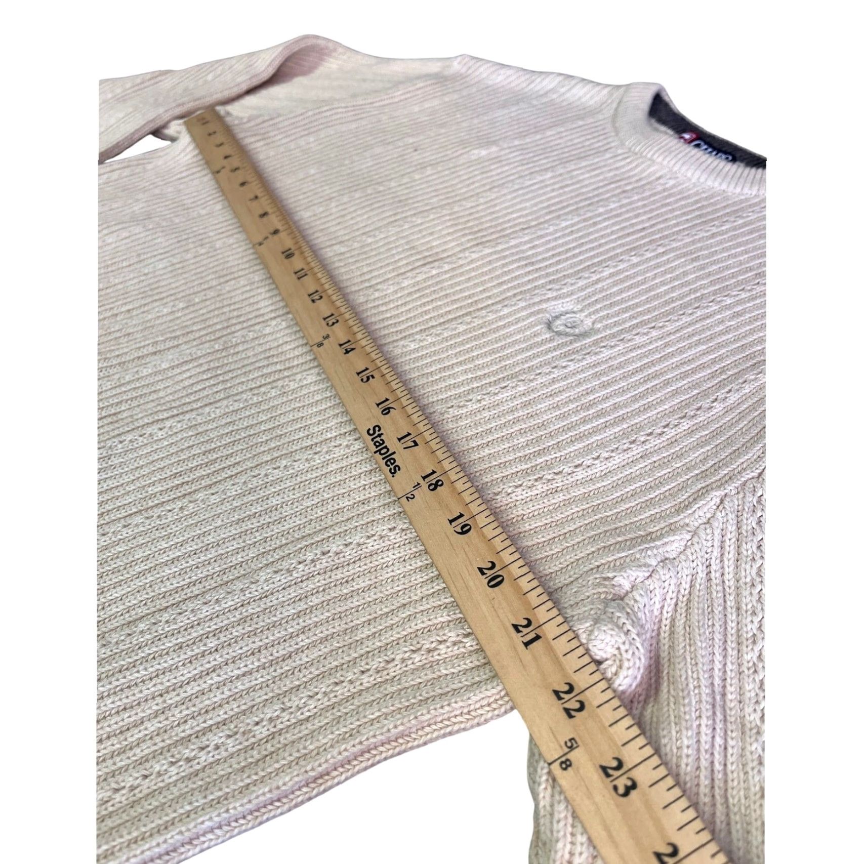 Ralph Lauren VINTAGE Chaps Ralph Lauren Sweater Cable Knit Crew Neck Unisex Adults L Cream 90s Fisherman Chunky Knit Cotton Size US L / EU 52-54 / 3 - 4 Thumbnail