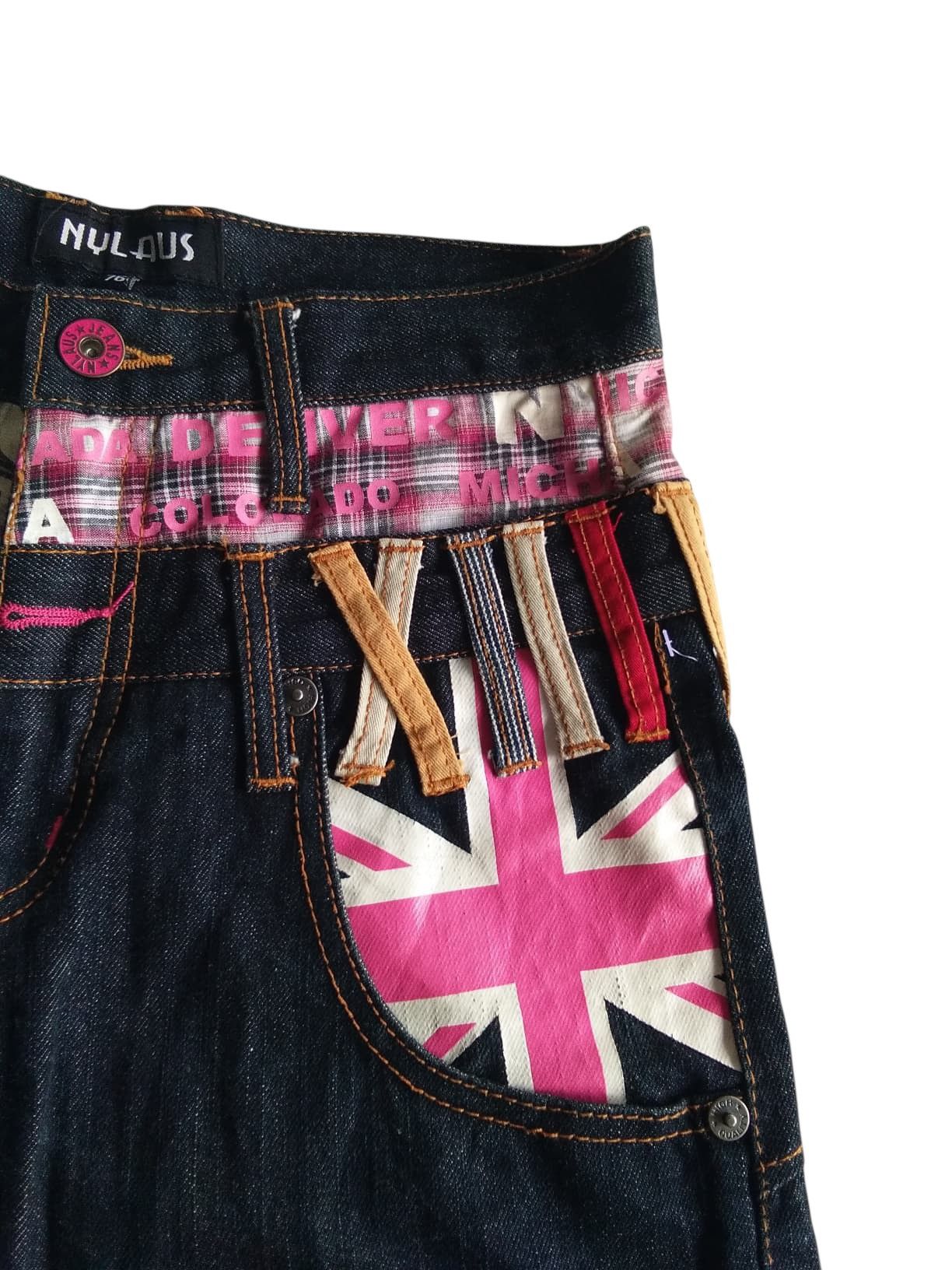 PPFM DOUBLE WAIST💥NYLAUS PUNK STYLE JAPANESE DENIM Size US 29 - 11 Thumbnail