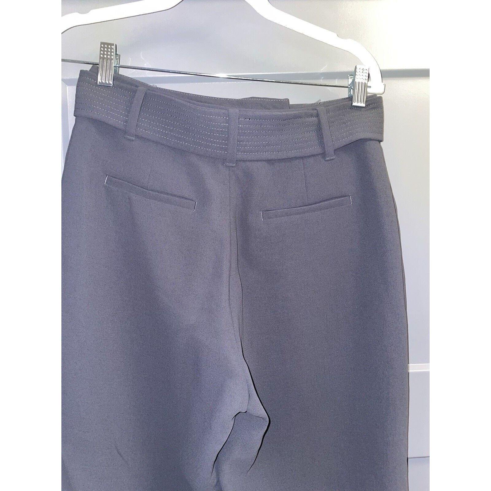 Aritzia Wilfred Aritzia Tie Front High Waisted Pants Gray Belt 6 Size 28" / US 6 / IT 42 - 5 Thumbnail