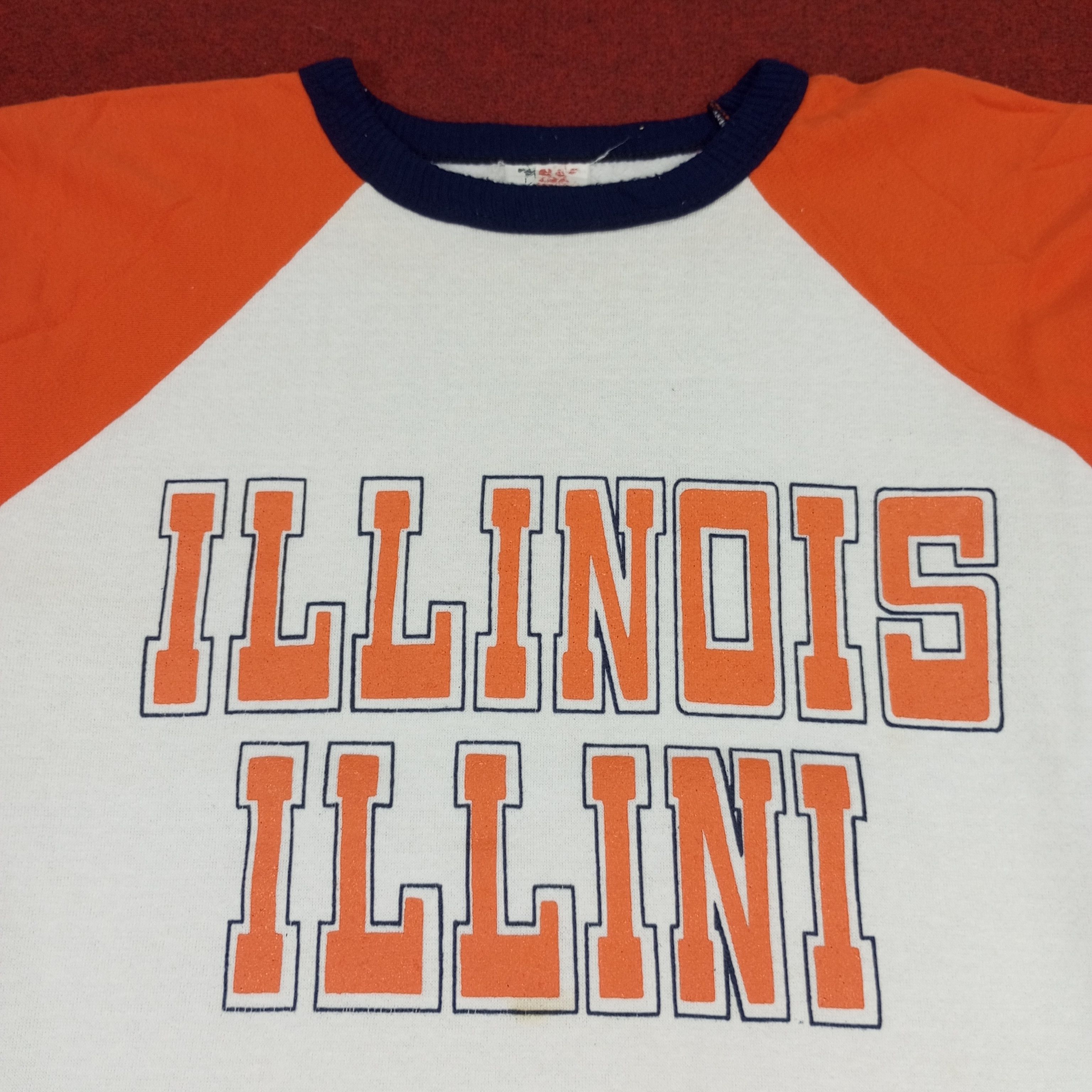 NBA × Vintage ILLINOIS ILLINI Collage University Style Vintage Sweatshirt Size US M / EU 48-50 / 2 - 2 Thumbnail