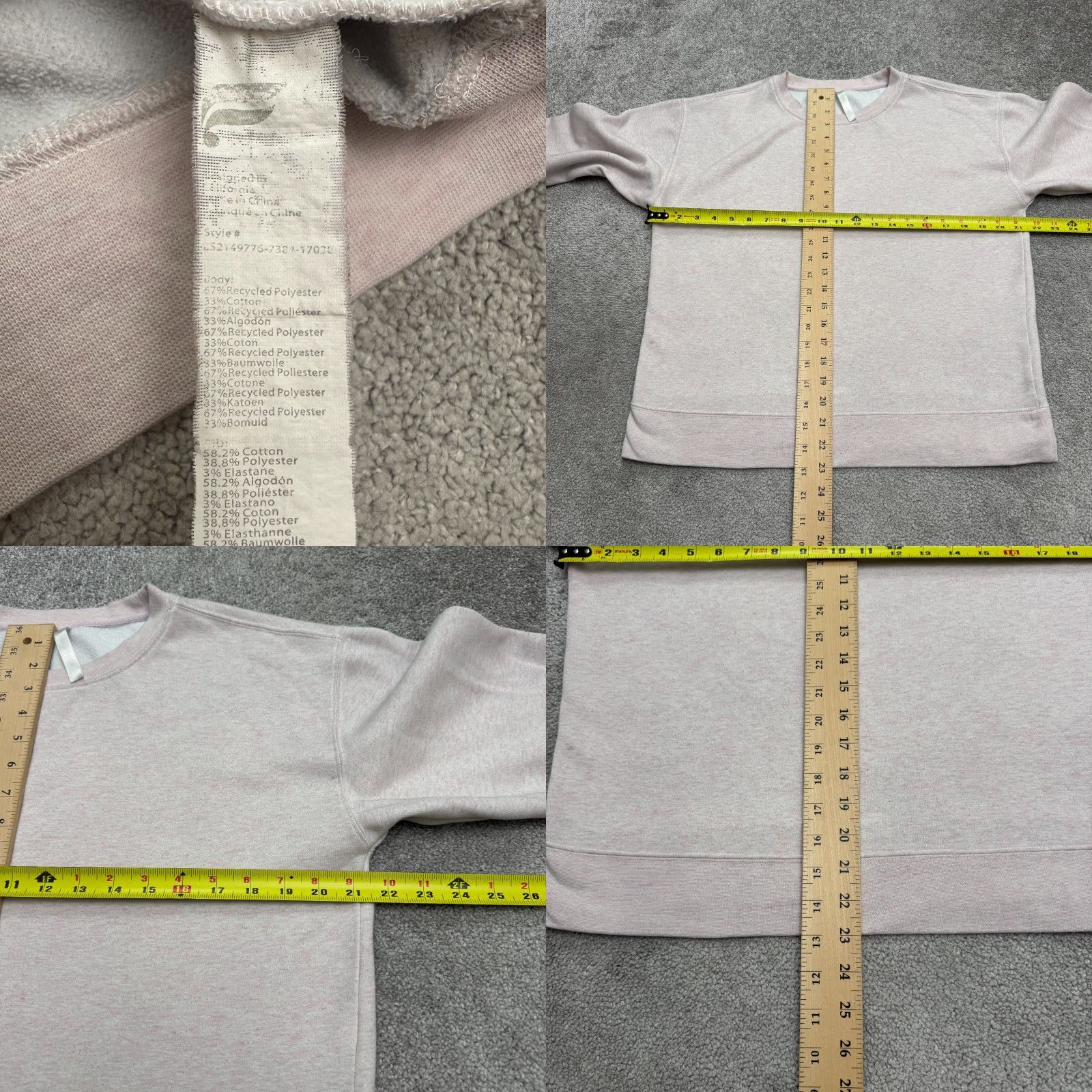 Fabletics Fabletics Womens Crew Neck Pullover Sweatshirt Small Pink Casual Lounge Activewear Size S / US 4 / IT 40 - 8 Thumbnail