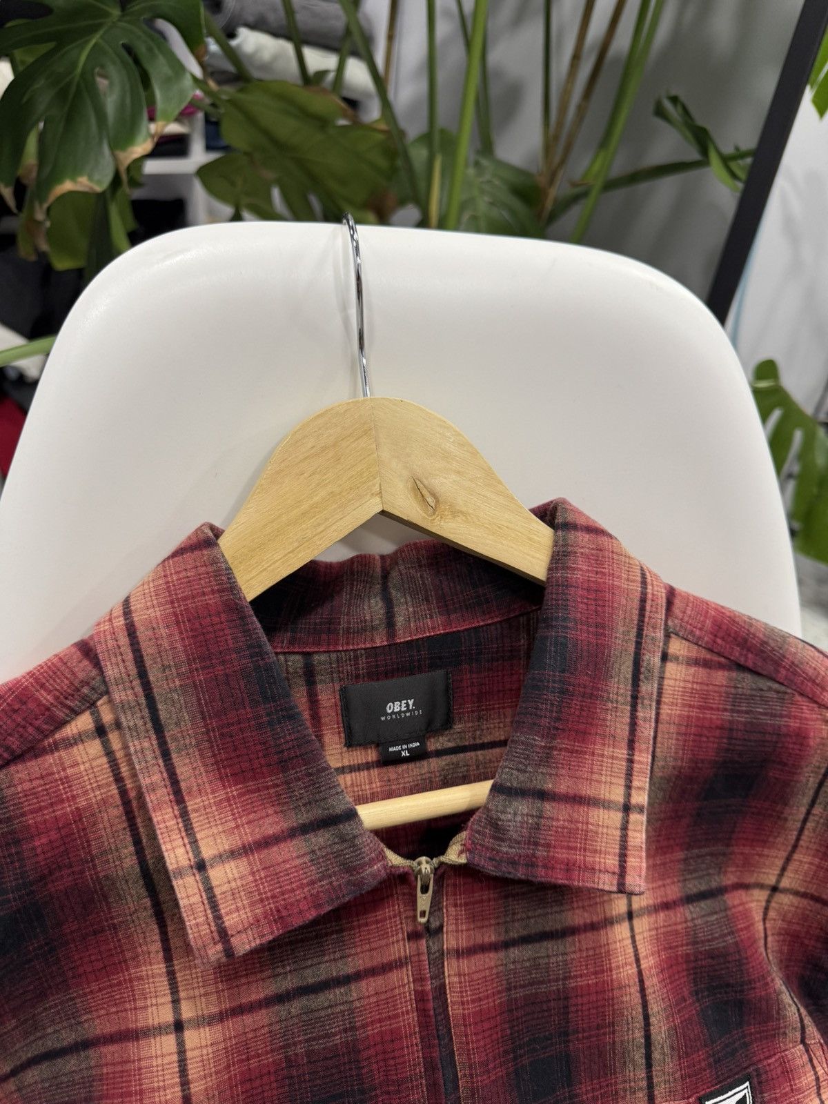 Obey Obey flannel shirt size XL Size US XL / EU 56 / 4 - 2 Thumbnail
