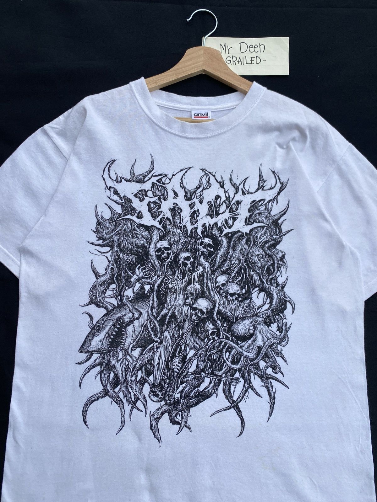 Vintage Rare Skulls Artistic Illustration Hell Life Devils Tshirt Size US L / EU 52-54 / 3 - 6 Thumbnail