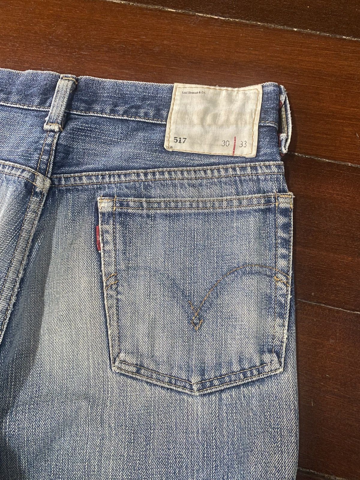 Levi's Vintage Levis Redloop 517 Bootcut distressed mud wash flare Size US 31 - 11 Thumbnail