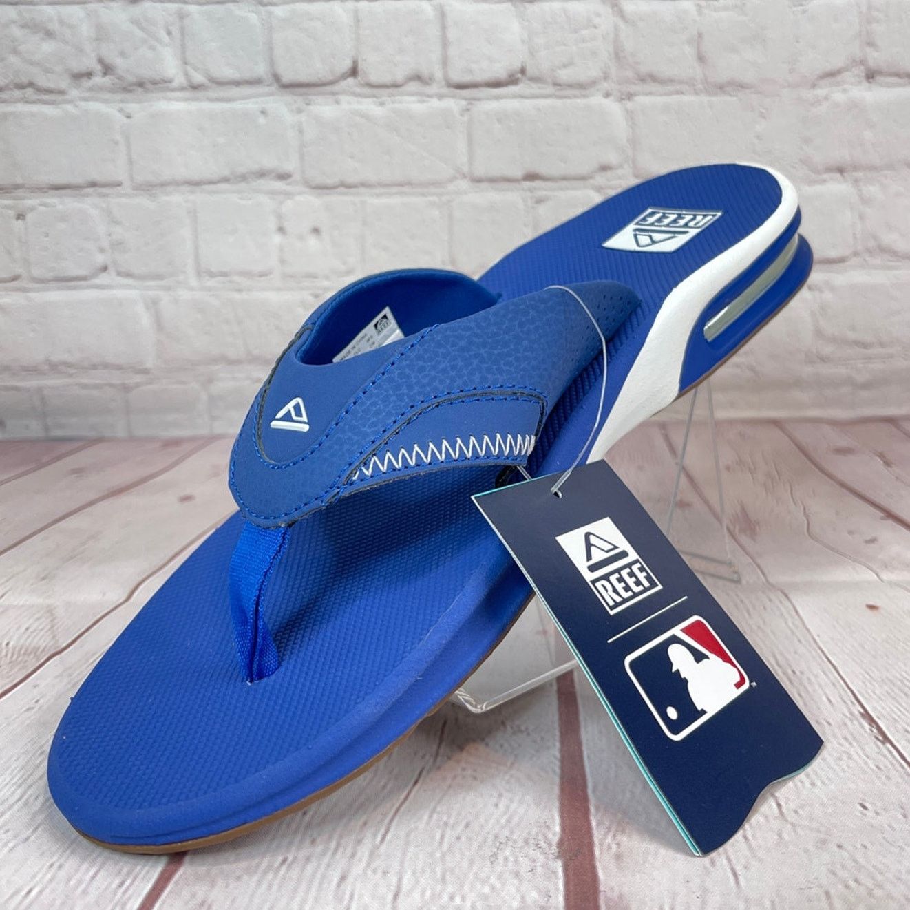 Reef Fanning x MLB LA Dodgers Flip Flops Sandals Mens Sz 13