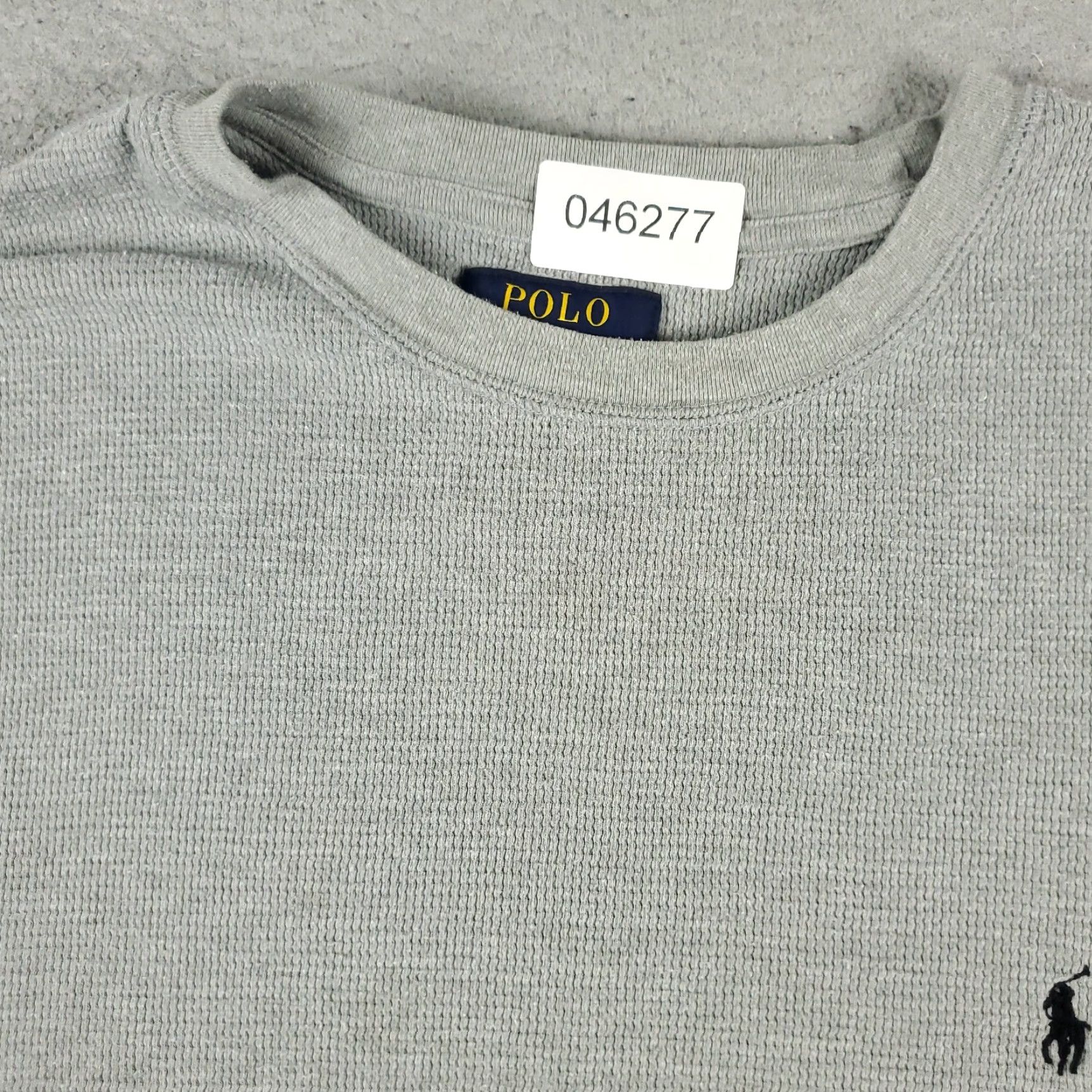 Ralph Lauren Ralph Lauren T Shirt Mens 2XL Gray Thermal Pony Waffle Knit Long Sleeve Size US XXL / EU 58 / 5 - 2 Thumbnail