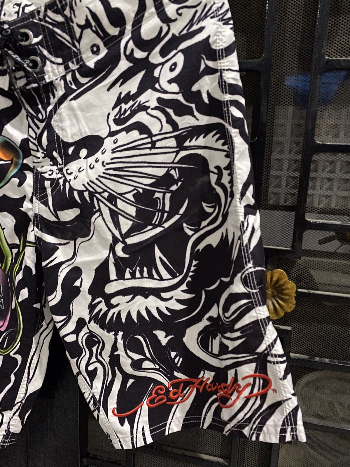 Christian Audigier × Ed Hardy 💸NEED GONE💸 Ed hardy by christian audiger board short Size US 31 - 2 Thumbnail