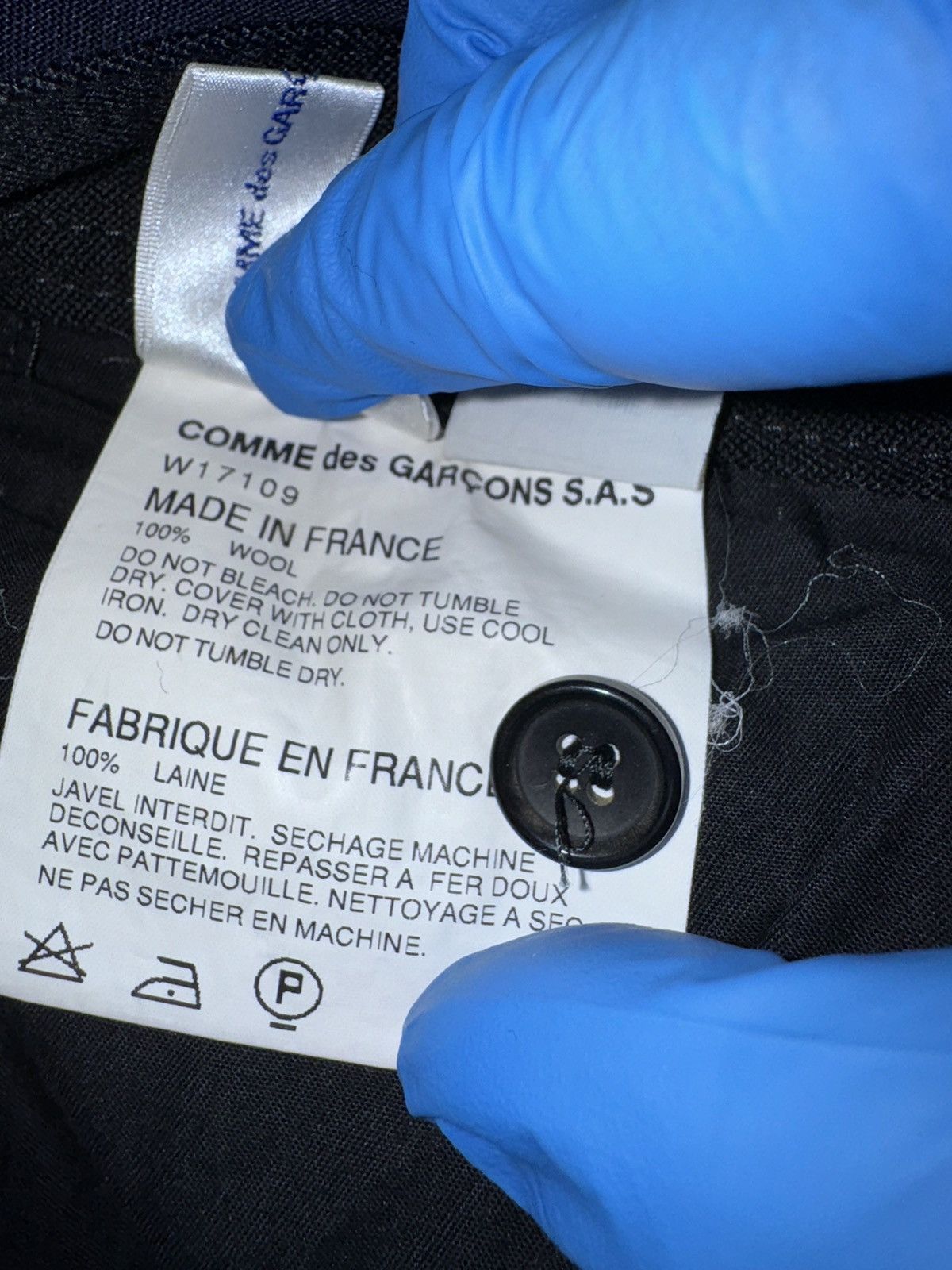 Comme des Garcons × Comme des Garcons SHIRT COMME DES GARÇONS SHIRT Black Serge Trousers Size US 34 / EU 50 - 10 Thumbnail