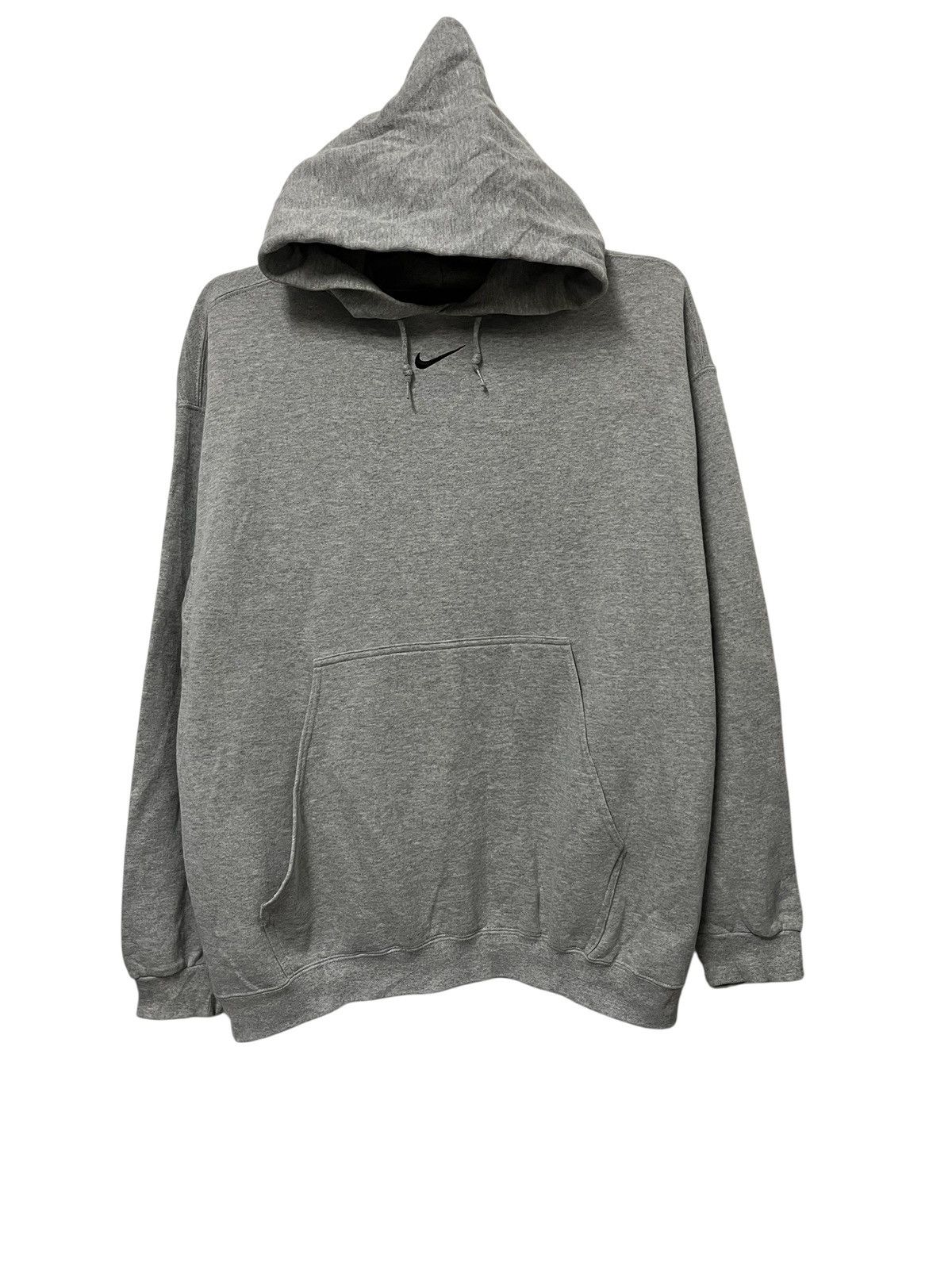Nike 🔥Vtg 90s Nike Centre Swoosh Hoodie Grey Size US L / EU 52-54 / 3 - 2 Thumbnail