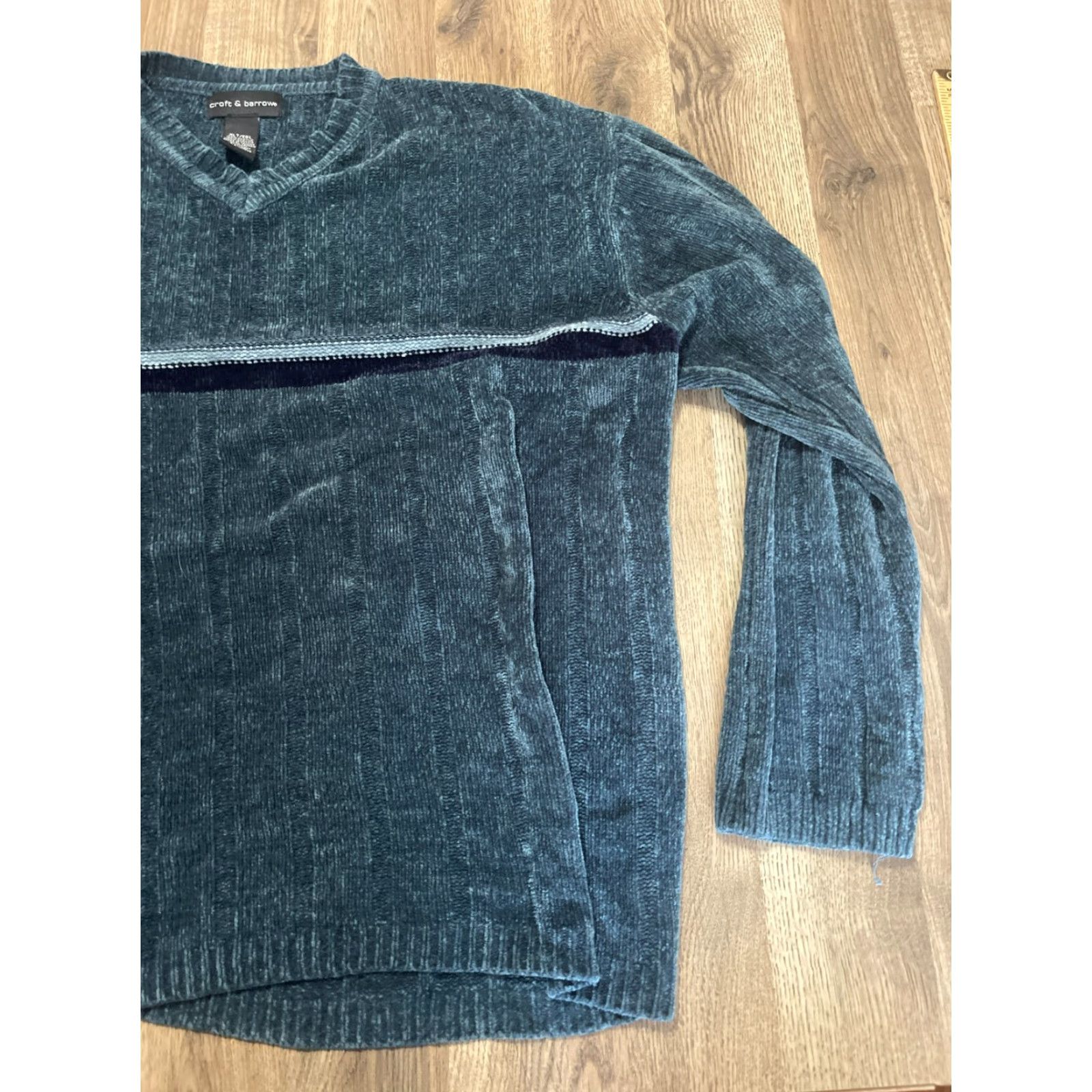 Croft & Barrow Croft & Barrow Sweater Mens XL Tall Pullover Crew Neck Casual 3-Color Gray Green Black Solid Size US XL / EU 56 / 4 - 4 Thumbnail