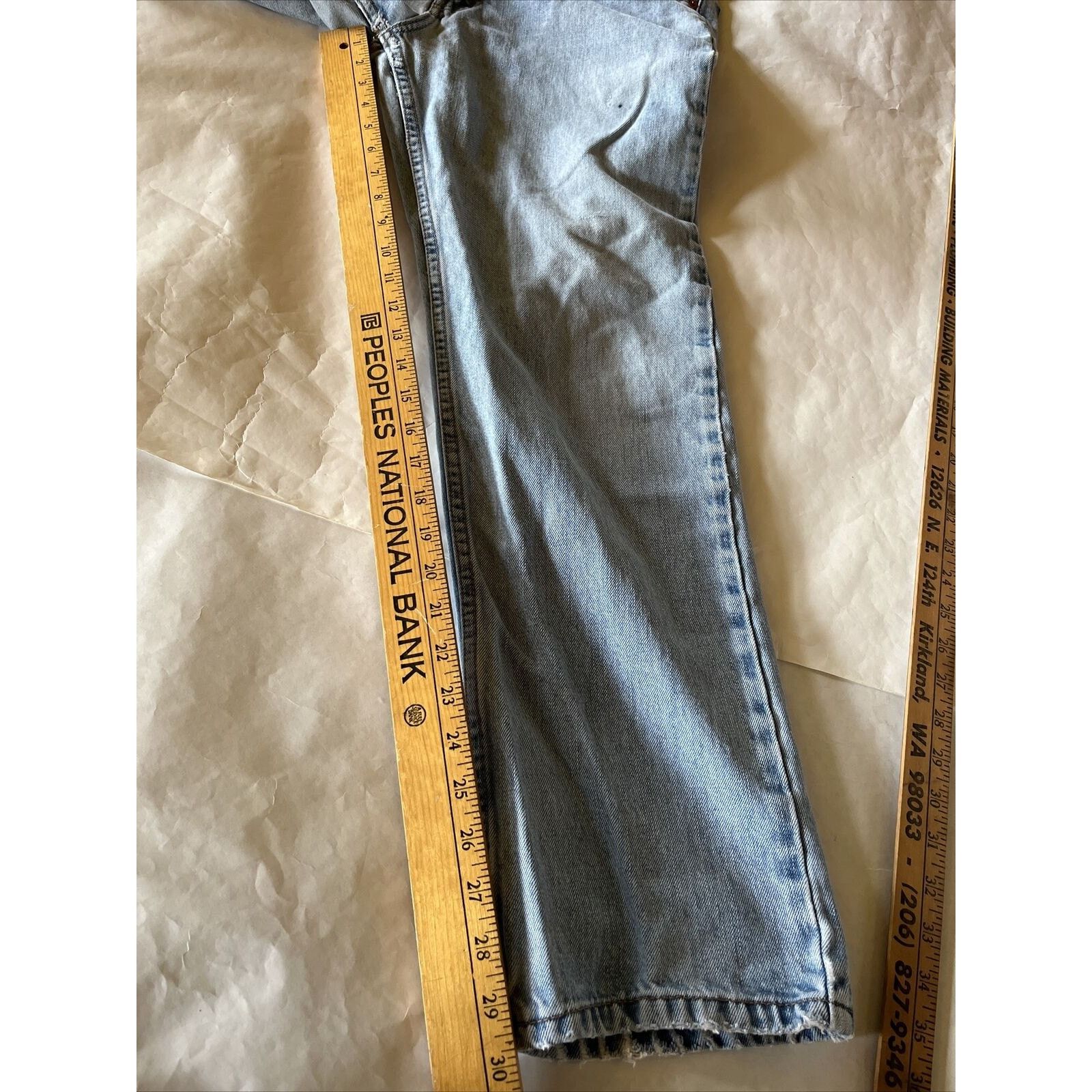 Levi's Levi’s 505 Jeans Mens 32x30 Light Wash Denim Cotton Blue Size US 32 / EU 48 - 5 Thumbnail