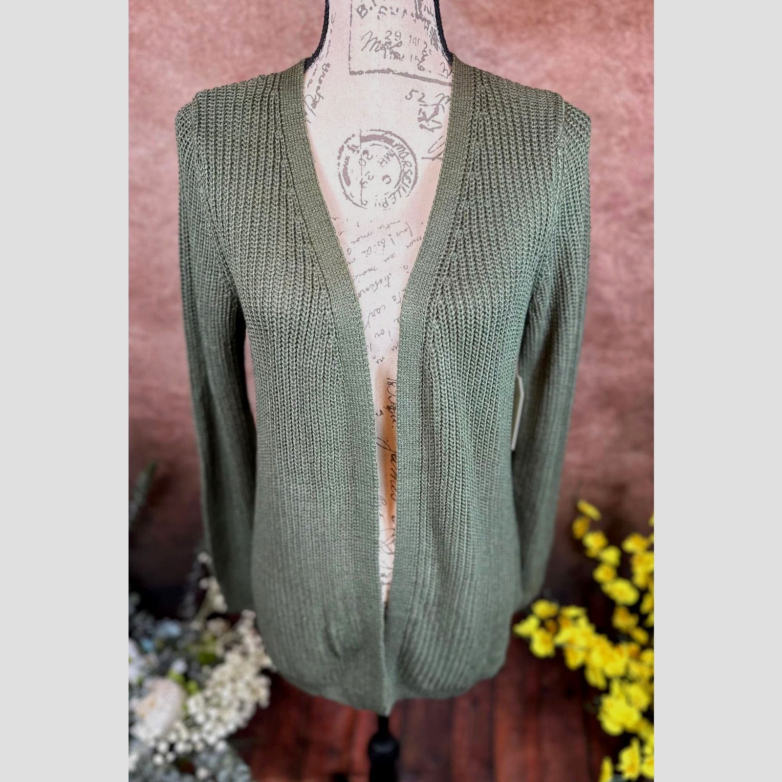 Other Pinque Jamelya Back Detail Cardigan - Shaded Moss - size S Size S / US 4 / IT 40 - 4 Thumbnail