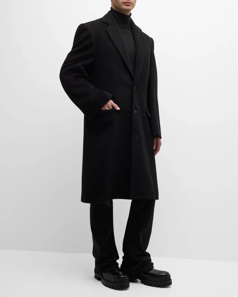Balenciaga o1mt1gz0924 Boxy Coat in Black Size XL / US 12-14 / IT 48-50 - 2 Thumbnail