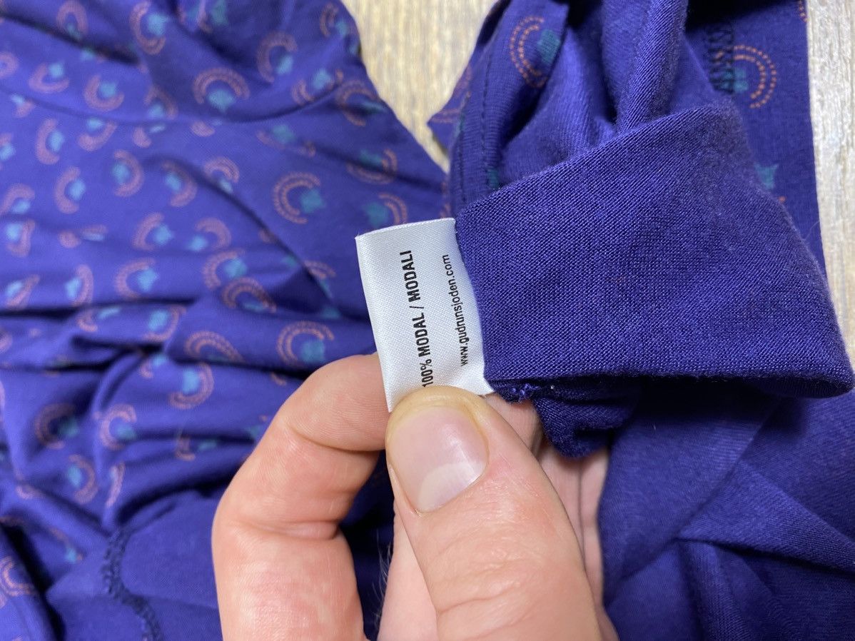 Gudrun Sjoden Gudrun Sjödén 100% Modal Printed Turtleneck Top Purple Boho Size M / US 6-8 / IT 42-44 - 4 Thumbnail