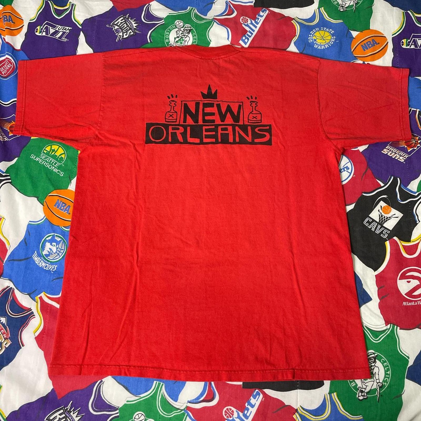 Vintage Vintage 1995 New Orleans Voodoo Gris Mens Sz XL T-Shirt Size US XL / EU 56 / 4 - 2 Thumbnail