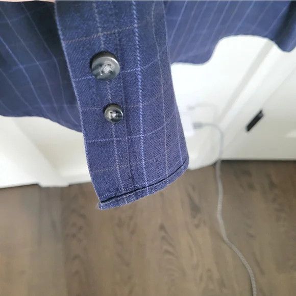 Other Geoffrey Beene Navy Checkered Long Sleeve Button-Up Shirt Size US XXL / EU 58 / 5 - 4 Thumbnail