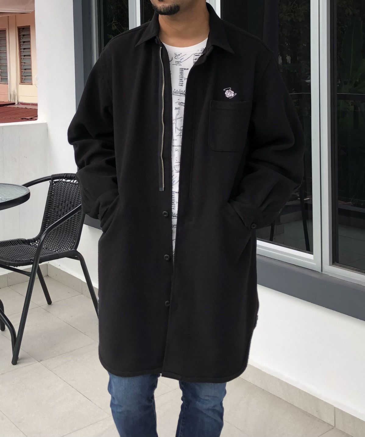 Undercover Undercover x Uniqlo GU Knit Melton Long Shirt Black Men’s Size US L / EU 52-54 / 3 - 1 Thumbnail