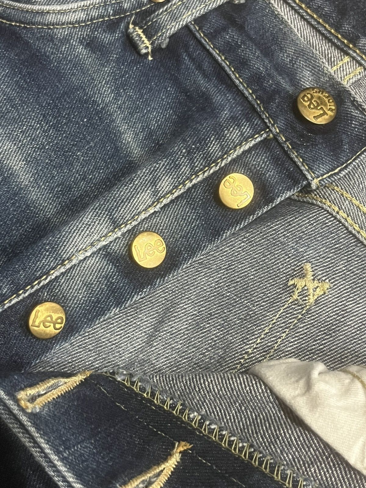Vintage Vintage Lee Rider Japan Blue Faded Washed Distressed Jeans Size US 30 / EU 46 - 7 Thumbnail