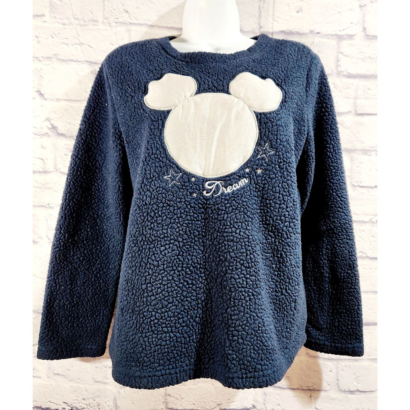 Disney Disney Blue Cove White Mickey Ears Dream Faux Fur Top Small Size S / US 4 / IT 40 - 1 Thumbnail