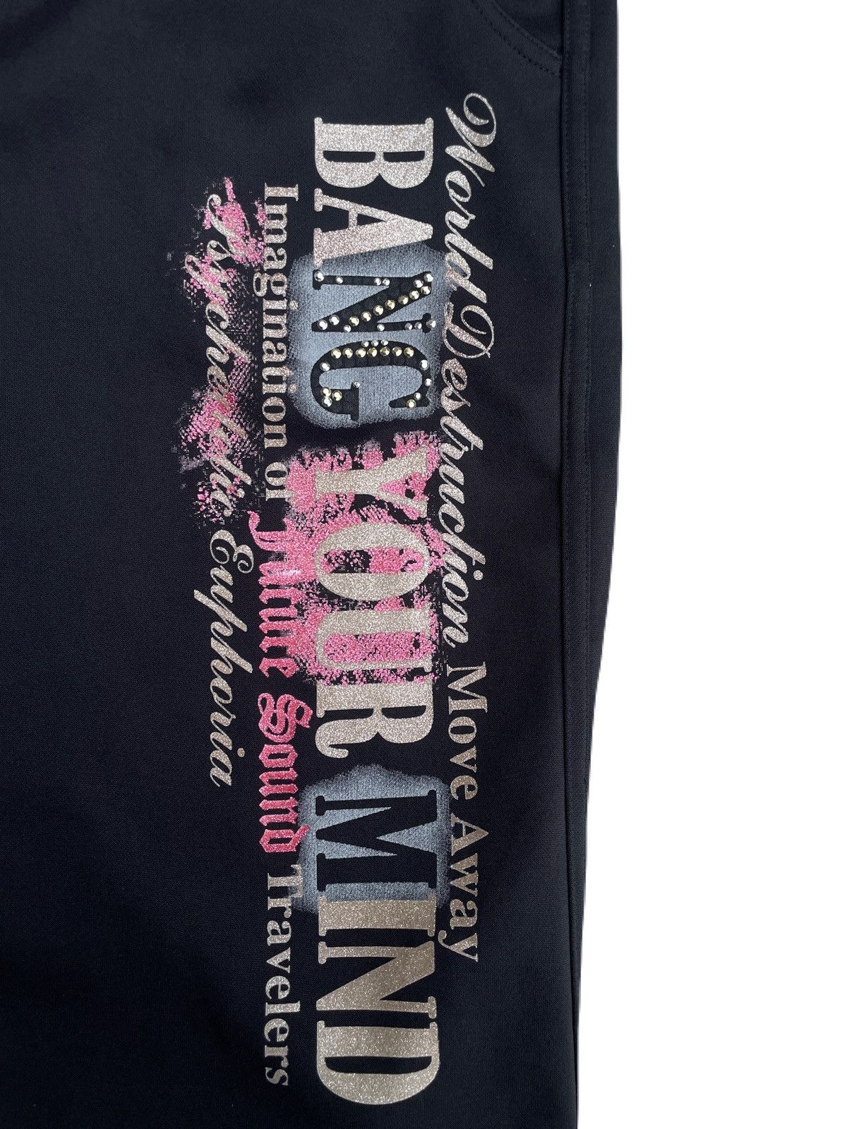 If Six Was Nine 2000s Japanese archive Glitter Poem Shorts Vkei Gyaruo Size US 30 / EU 46 - 5 Thumbnail