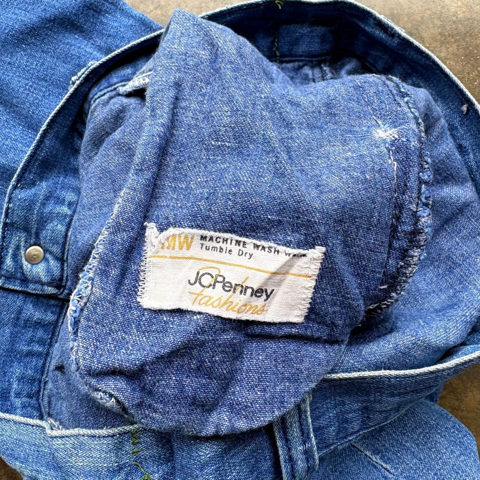 Vintage True Vintage 60s 70s Jc Penny Bells Blue Jeans Wide Flares Size US 28 / EU 44 - 7 Thumbnail